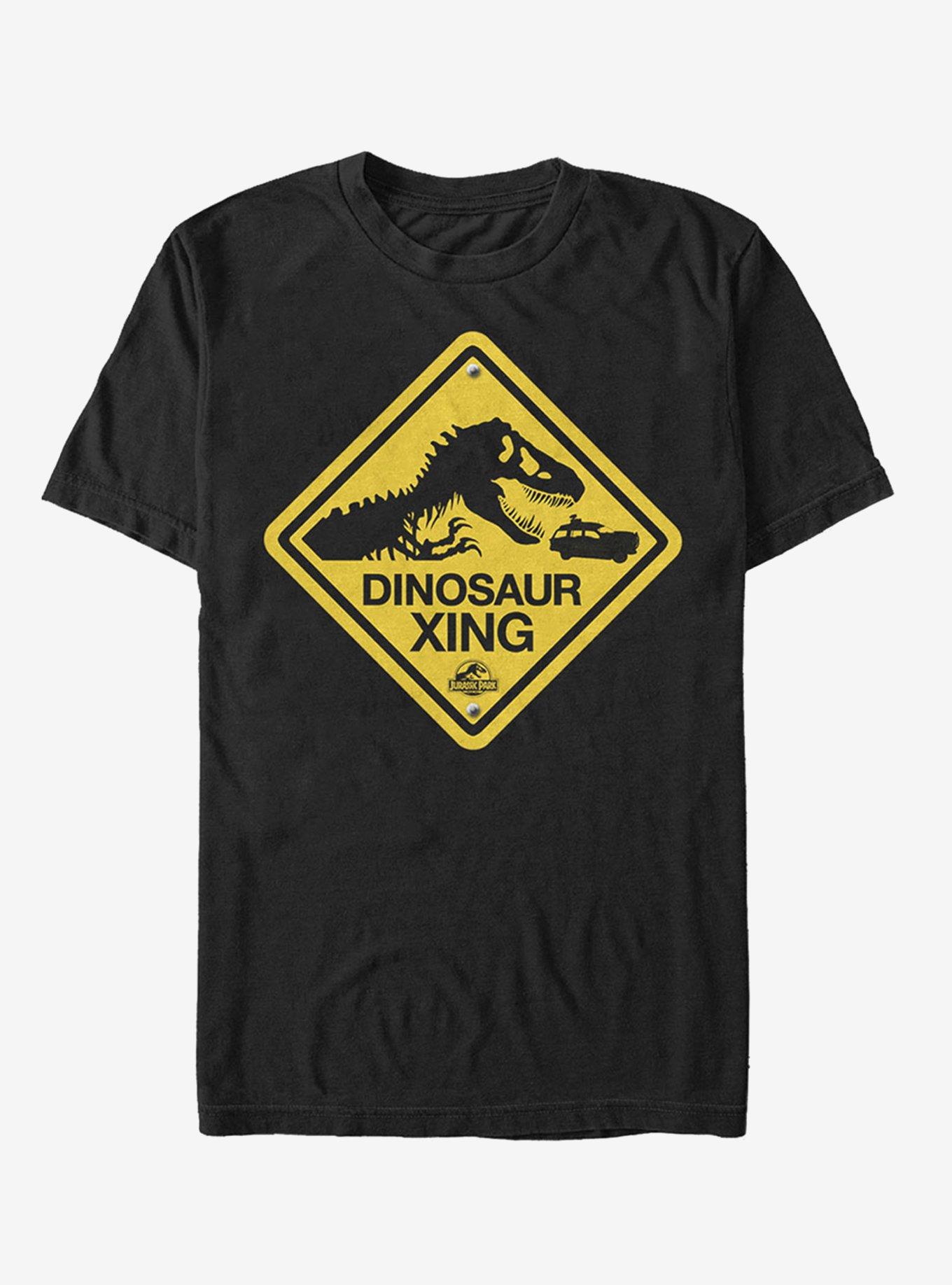 Dinosaur Crossing Sign T-Shirt, , hi-res