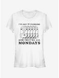 Minion Monday Problems Girls T-Shirt, WHITE, hi-res