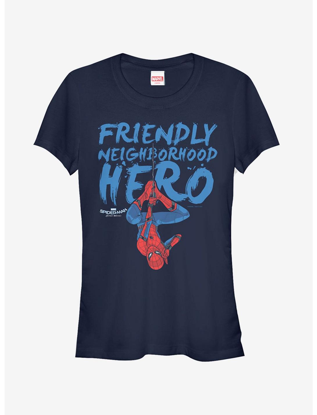 Marvel Spider-Man Homecoming Friendly Hero Girls T-Shirt, NAVY, hi-res
