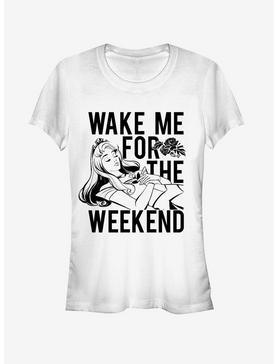 Disney Wake Me for Weekend Girls T-Shirt, WHITE, hi-res