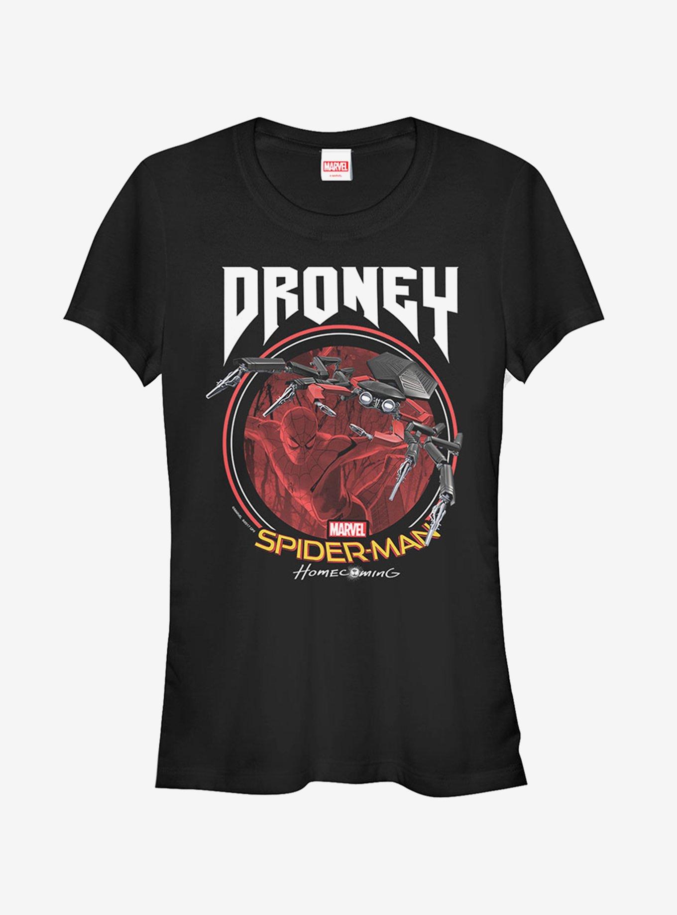 Marvel Spider-Man Homecoming Droney Girls T-Shirt, BLACK, hi-res