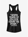 Bluto 7 Years Quote Girls Tank, BLACK, hi-res