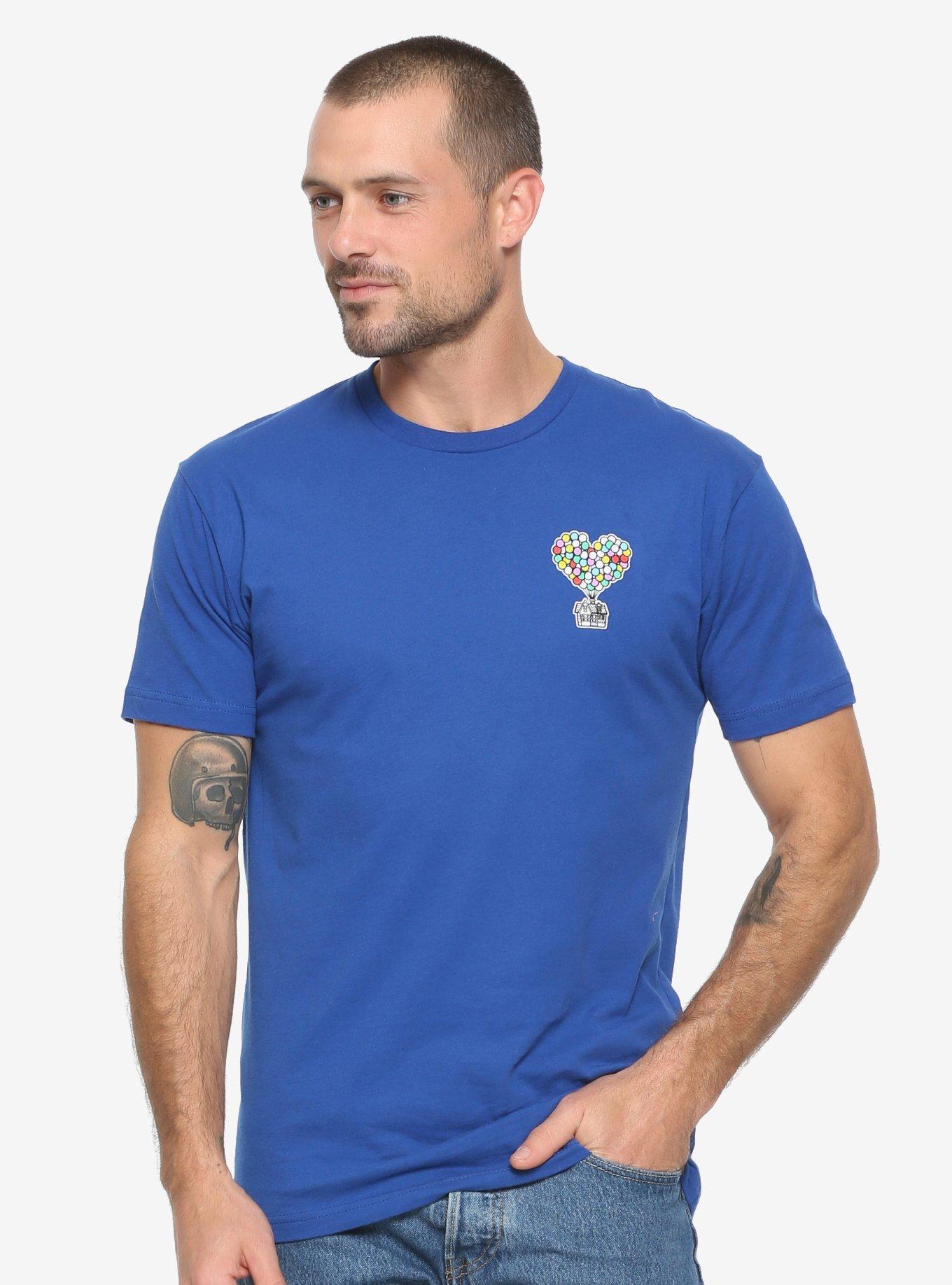 Disney Pixar Up Carl & Ellie Balloon T-Shirt - BoxLunch Exclusive, BLUE, hi-res