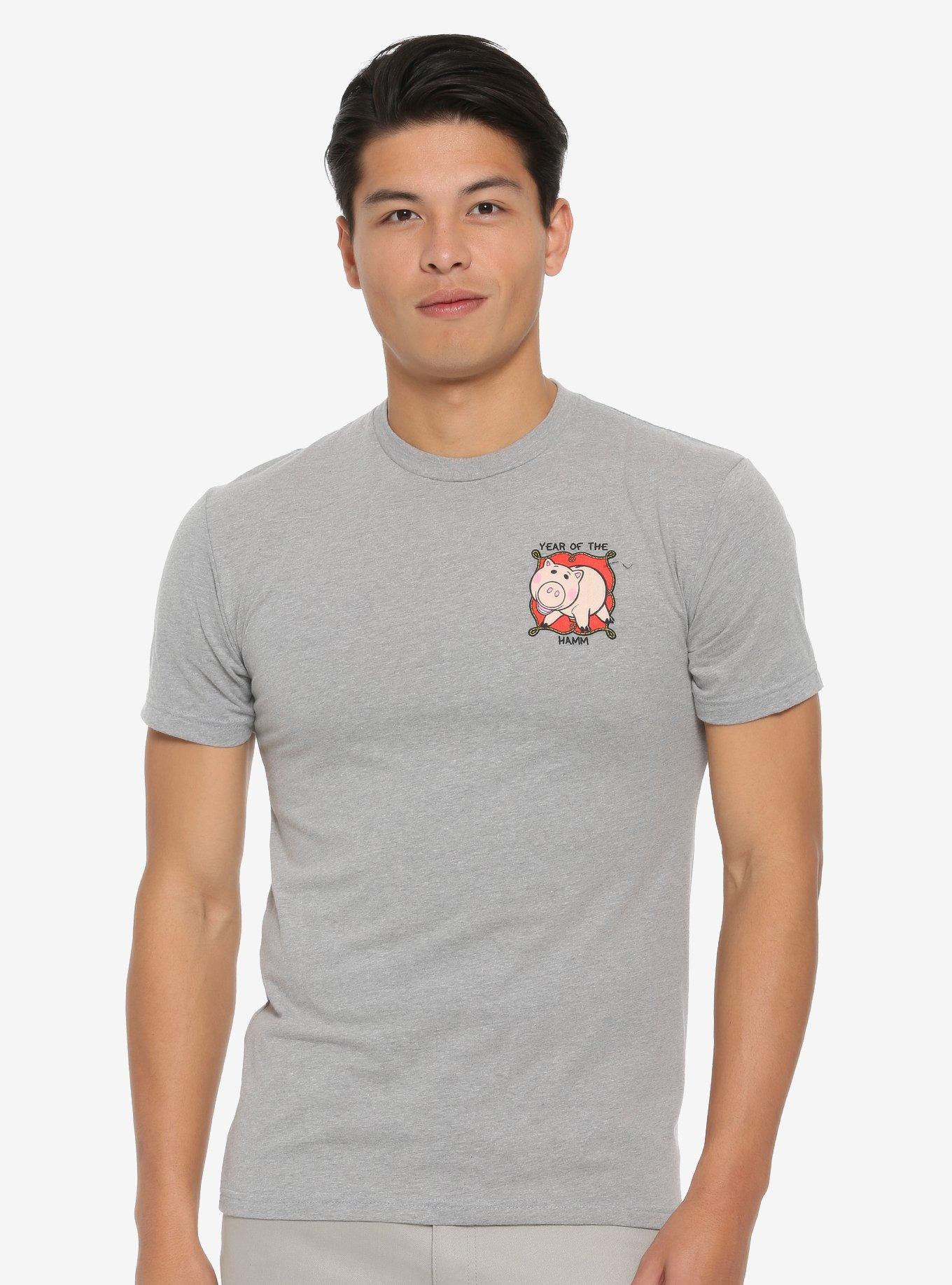 Disney Pixar Toy Story Hamm Year Of The Pig Calendar T-Shirt - BoxLunch Exclusive, GREY, hi-res