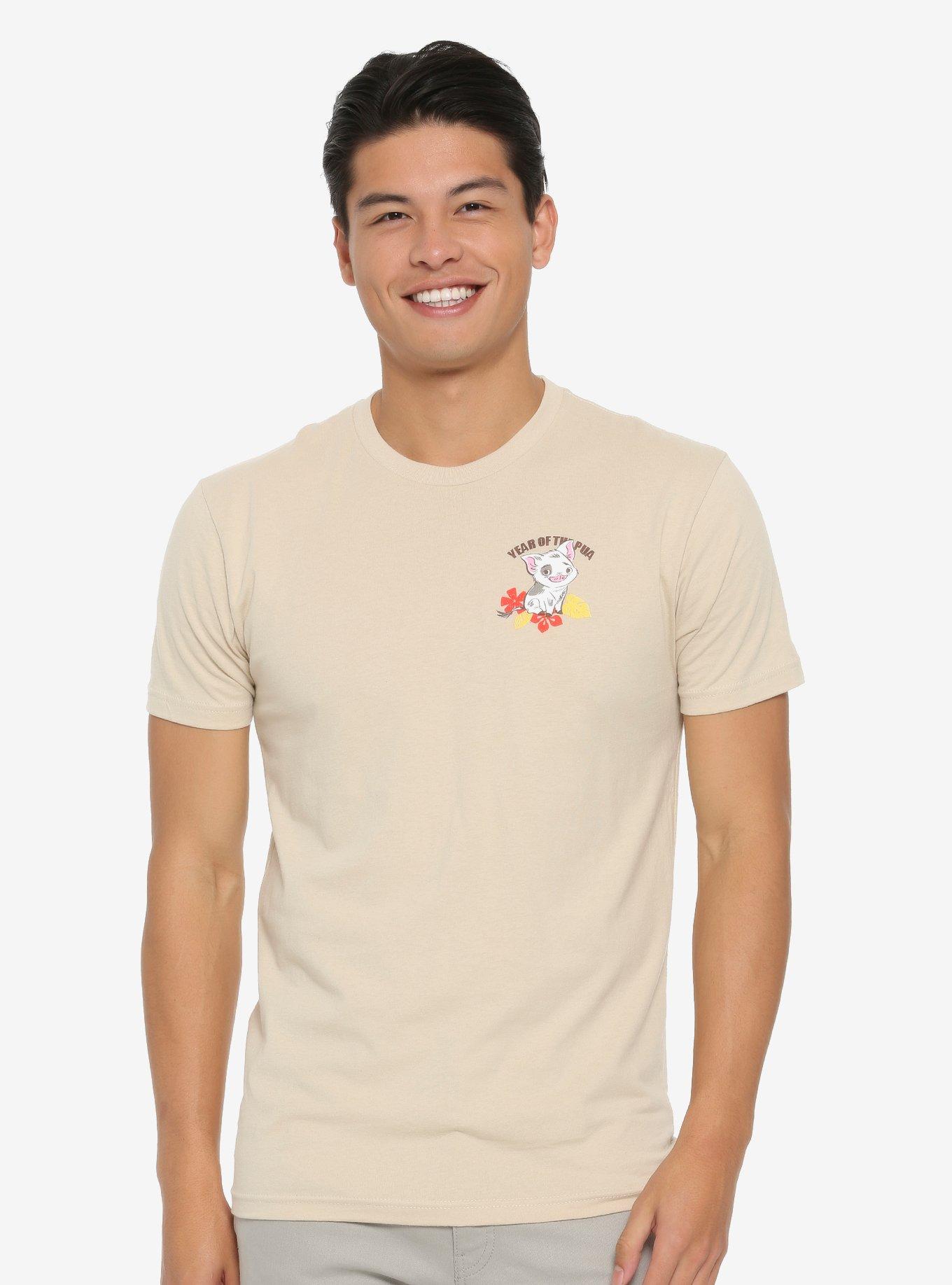 Disney Moana Pua Year Of The Pig Calendar T-Shirt - BoxLunch Exclusive, GREY, hi-res