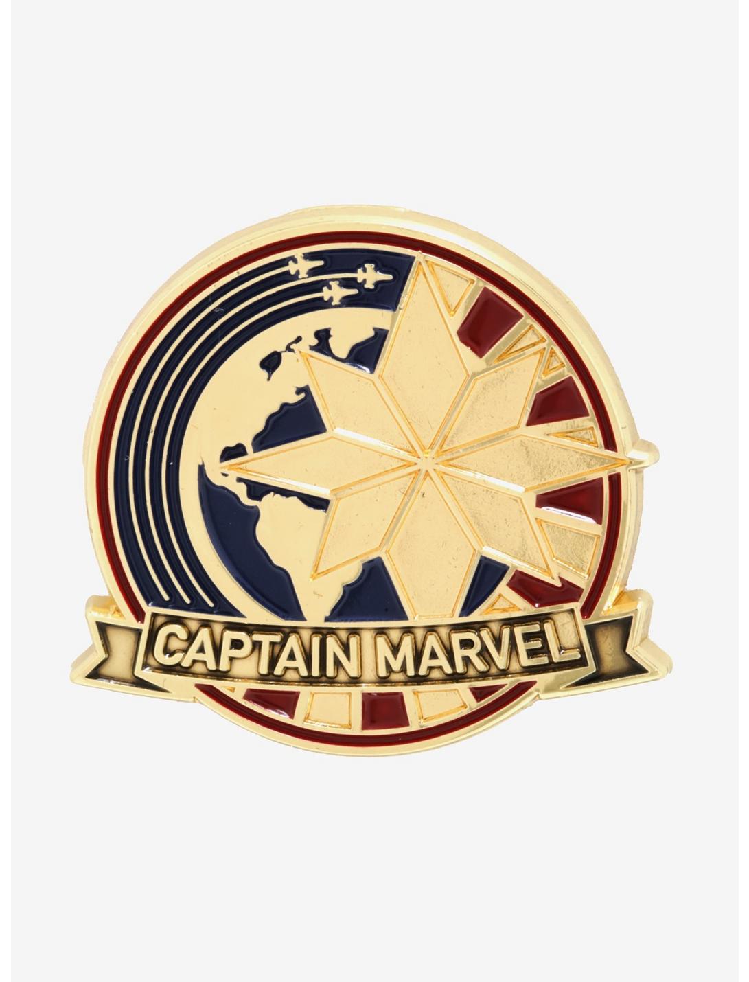 Marvel Captain Marvel Earth Protector Enamel Pin, , hi-res