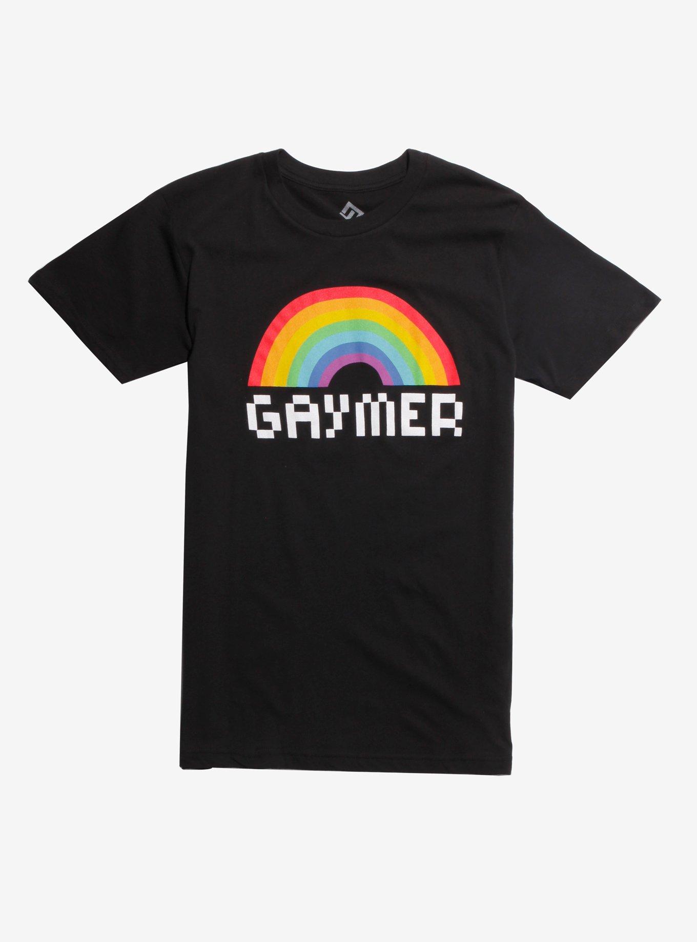 Pixel Gaymer Rainbow T-Shirt | Hot Topic