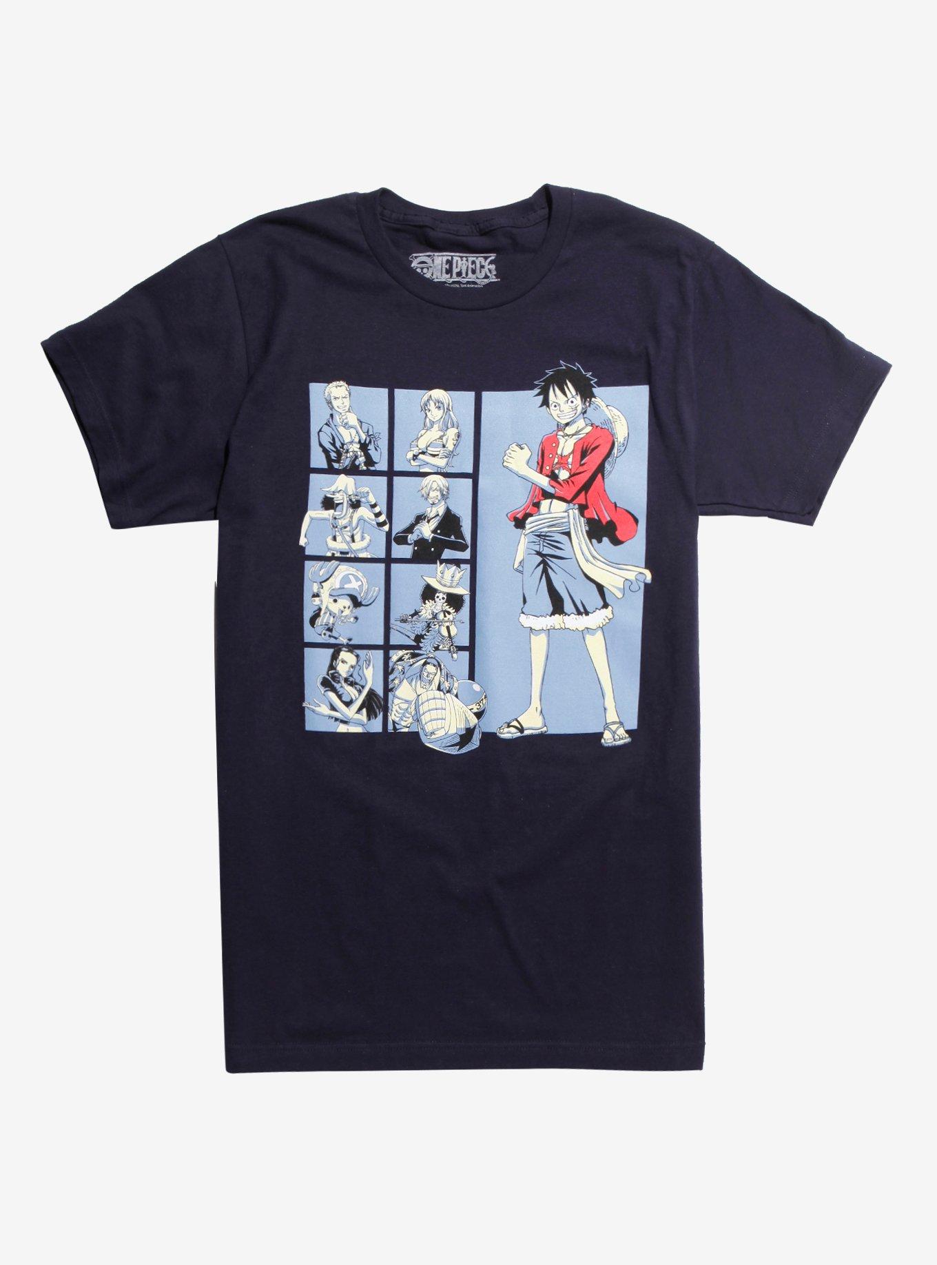 One Piece Character Grid T-Shirt, MULTI, hi-res