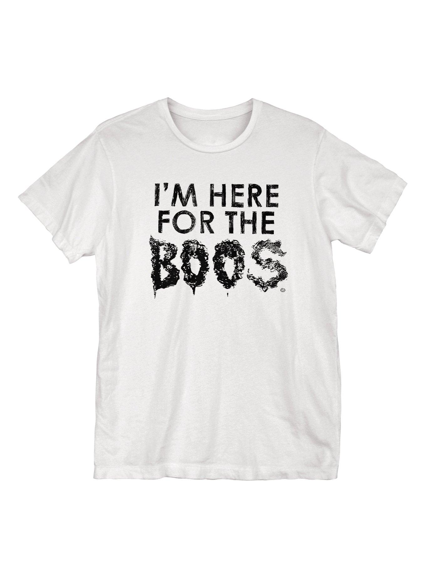 Here For The Boos T-Shirt, WHITE, hi-res