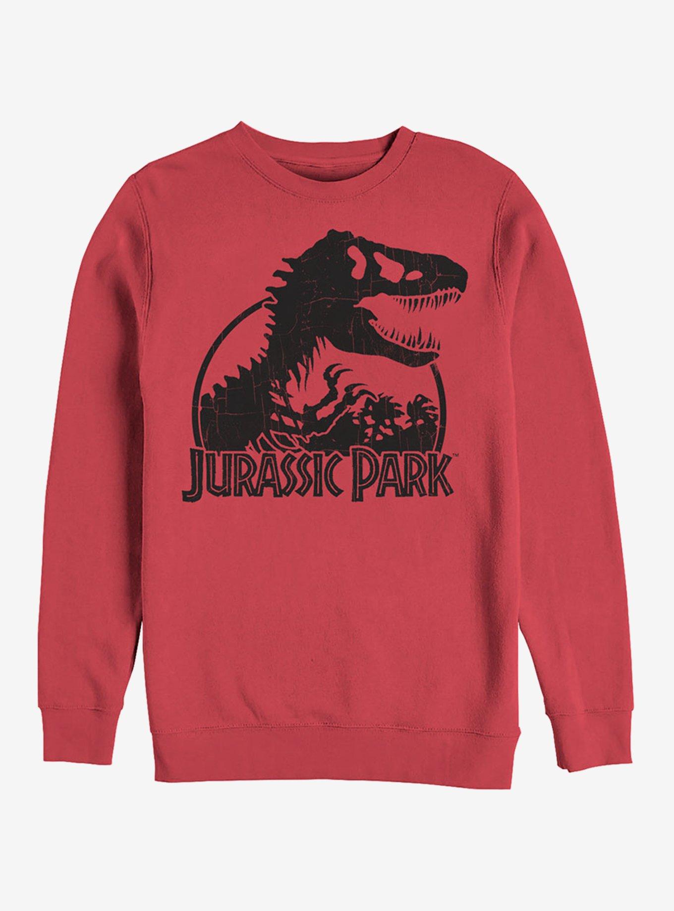 Dino Skeleton Silhouette Logo Sweatshirt, , hi-res