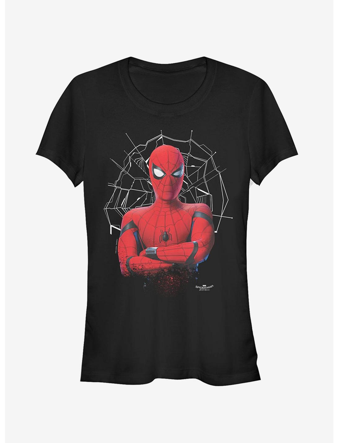 Marvel Spider-Man Homecoming Grumpy Spidey Girls T-Shirt, BLACK, hi-res