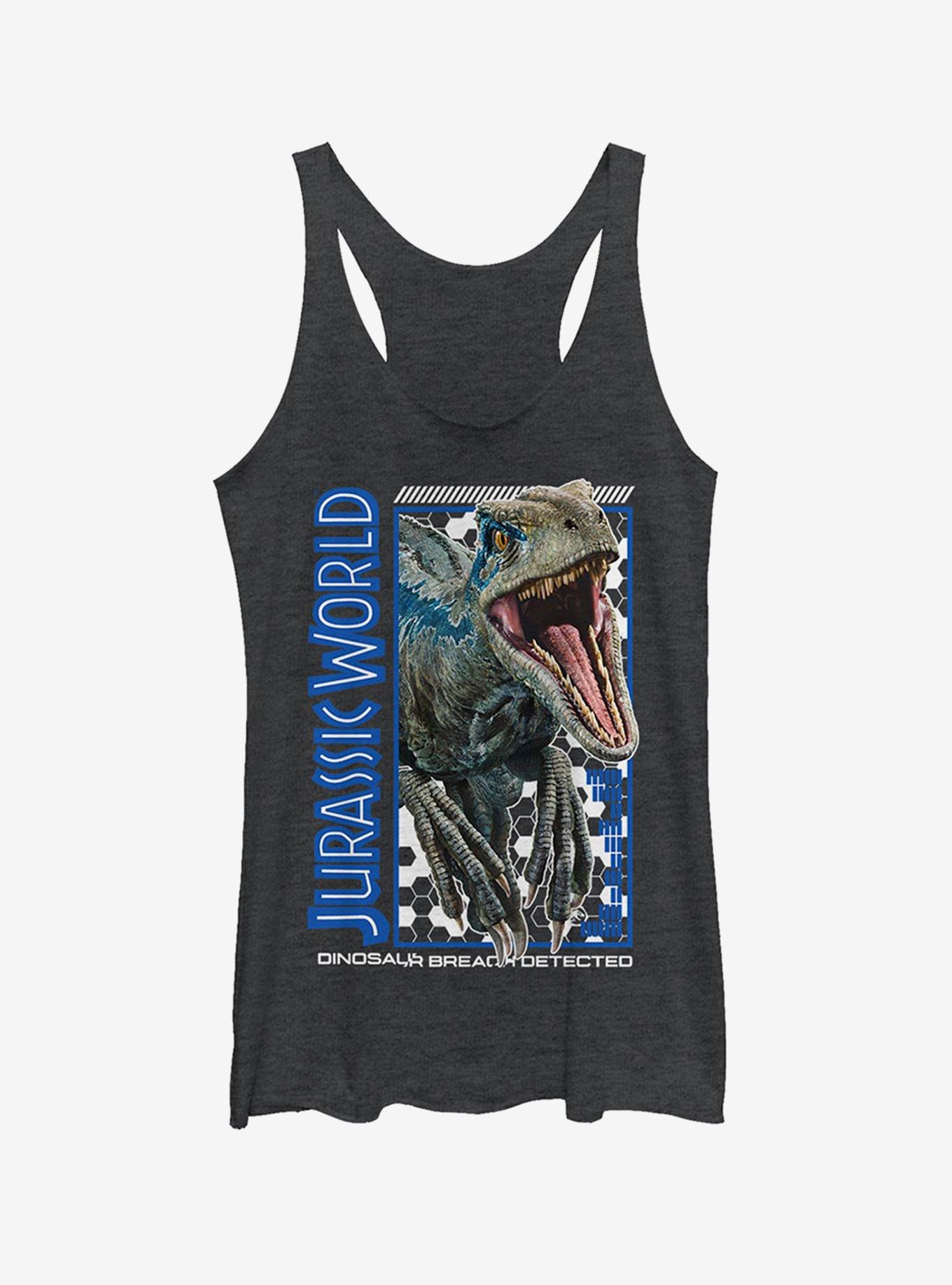 Jurassic World Fallen Kingdom Raptor Breach Girls Tank, BLK HTR, hi-res