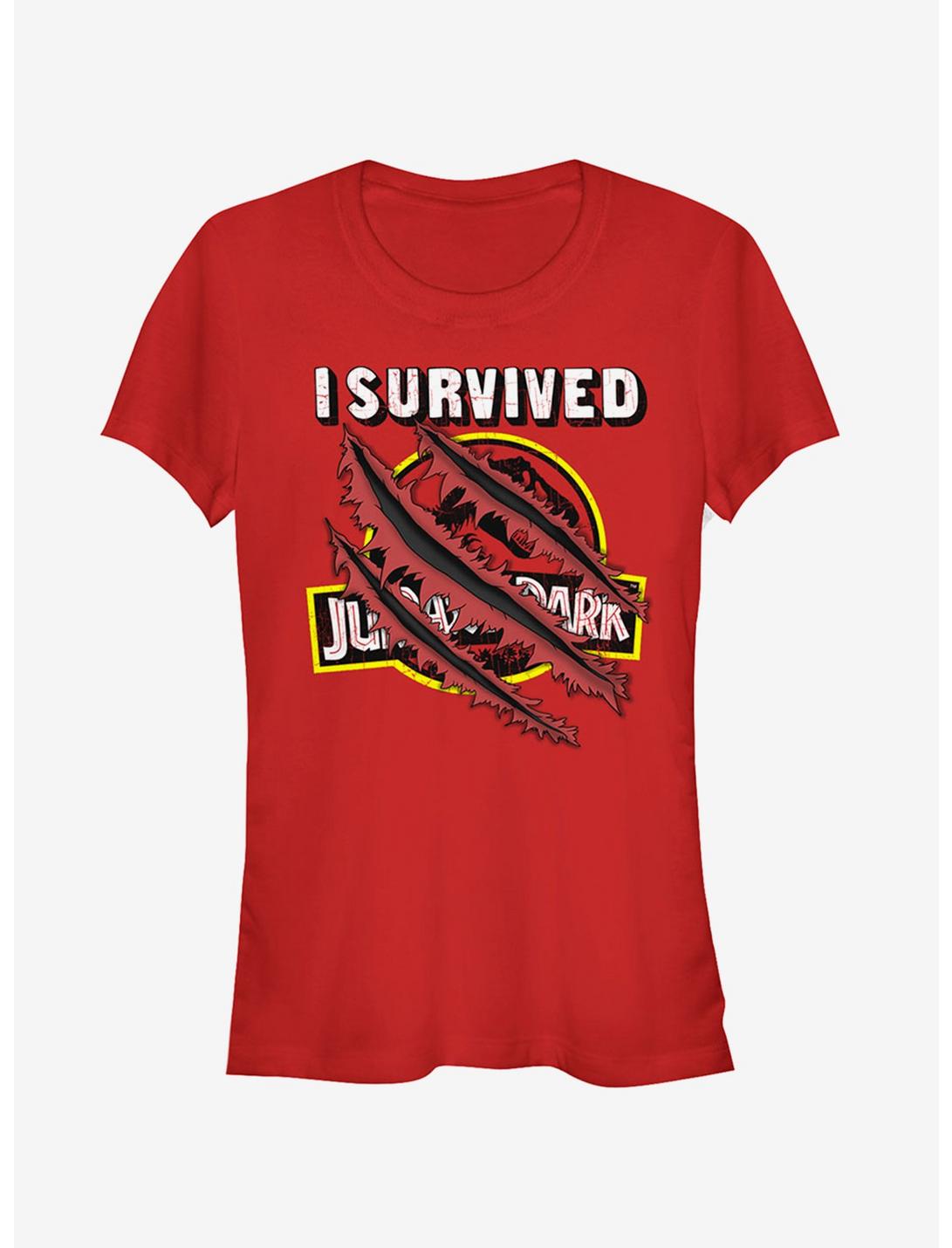 I Survived Scratch Girls T-Shirt, RED, hi-res