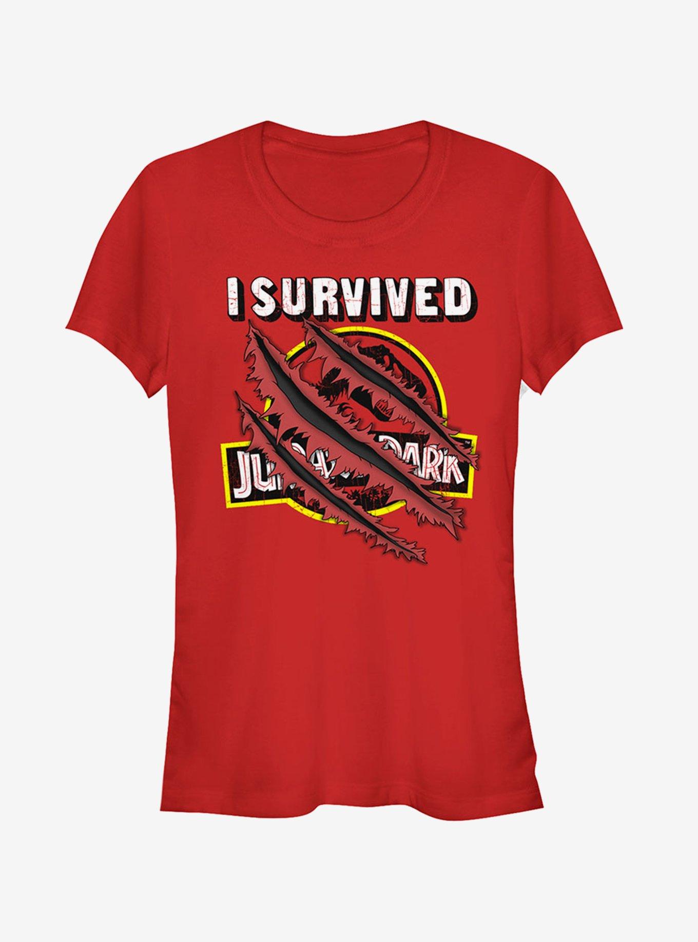 I Survived Scratch Girls T-Shirt, RED, hi-res