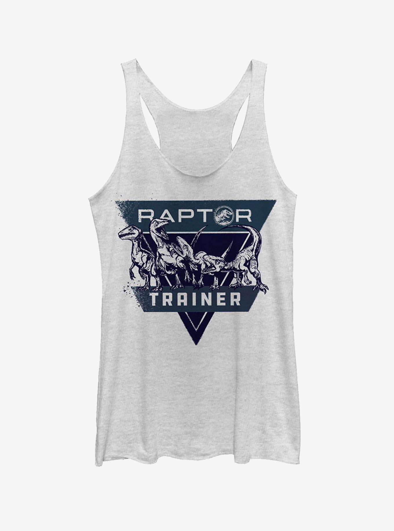 Jurassic World Fallen Kingdom Raptor Trainer Girls Tank, WHITE HTR, hi-res