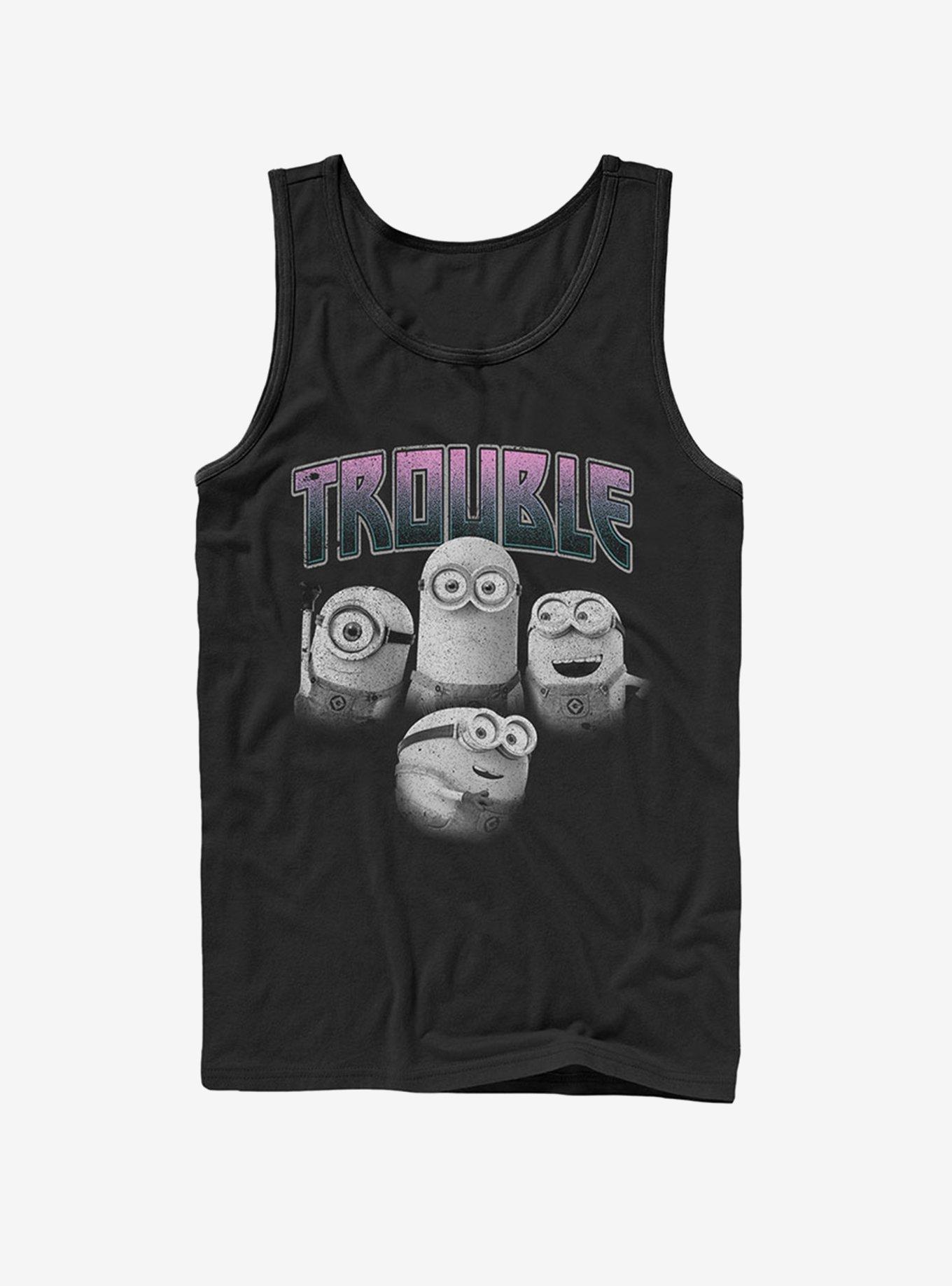 Minion Trouble Friends Tank, BLACK, hi-res