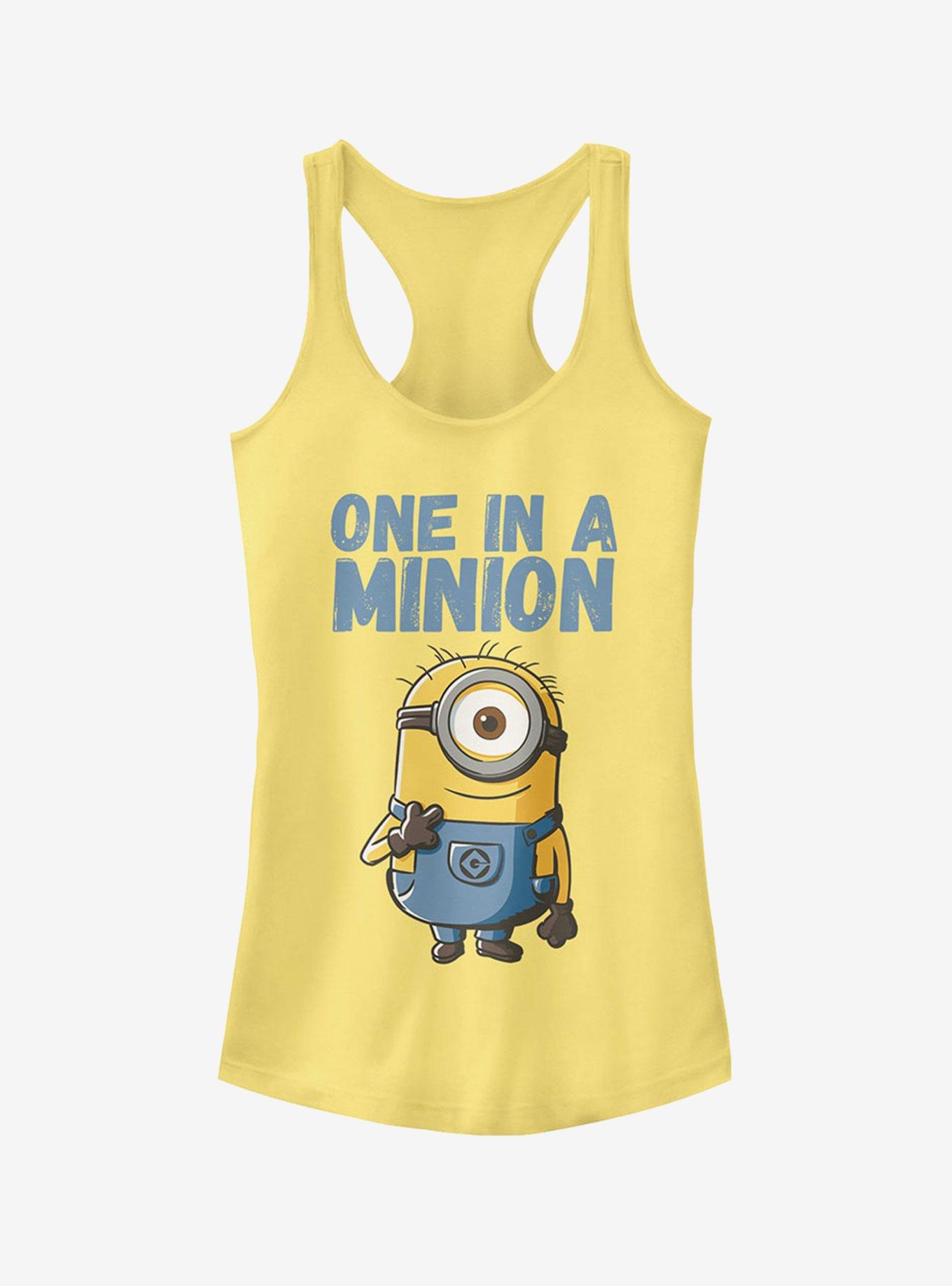 Cute One in a Minion Girls Tank, , hi-res