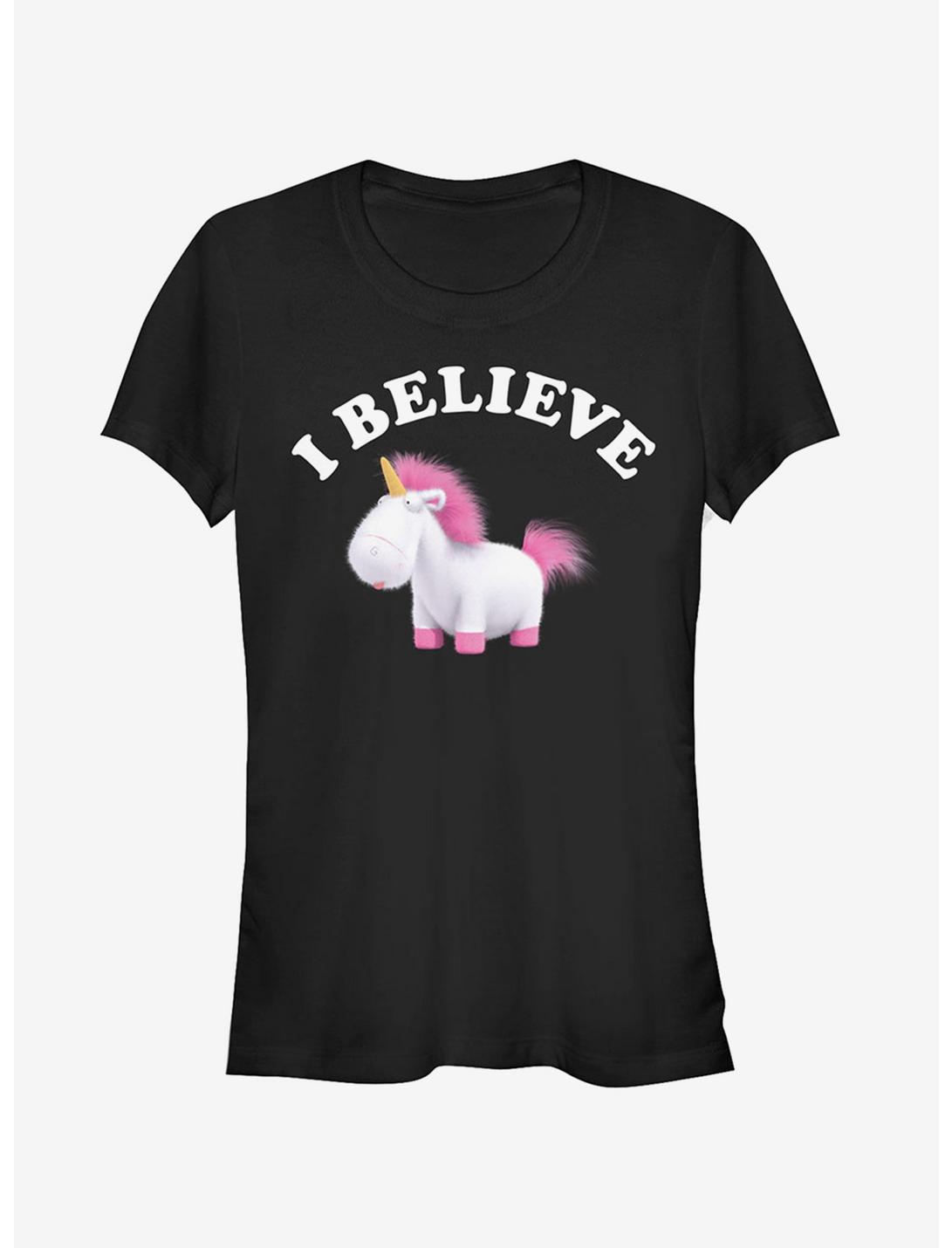 Despicable Me I Believe Unicorns Girls T-Shirt, BLACK, hi-res