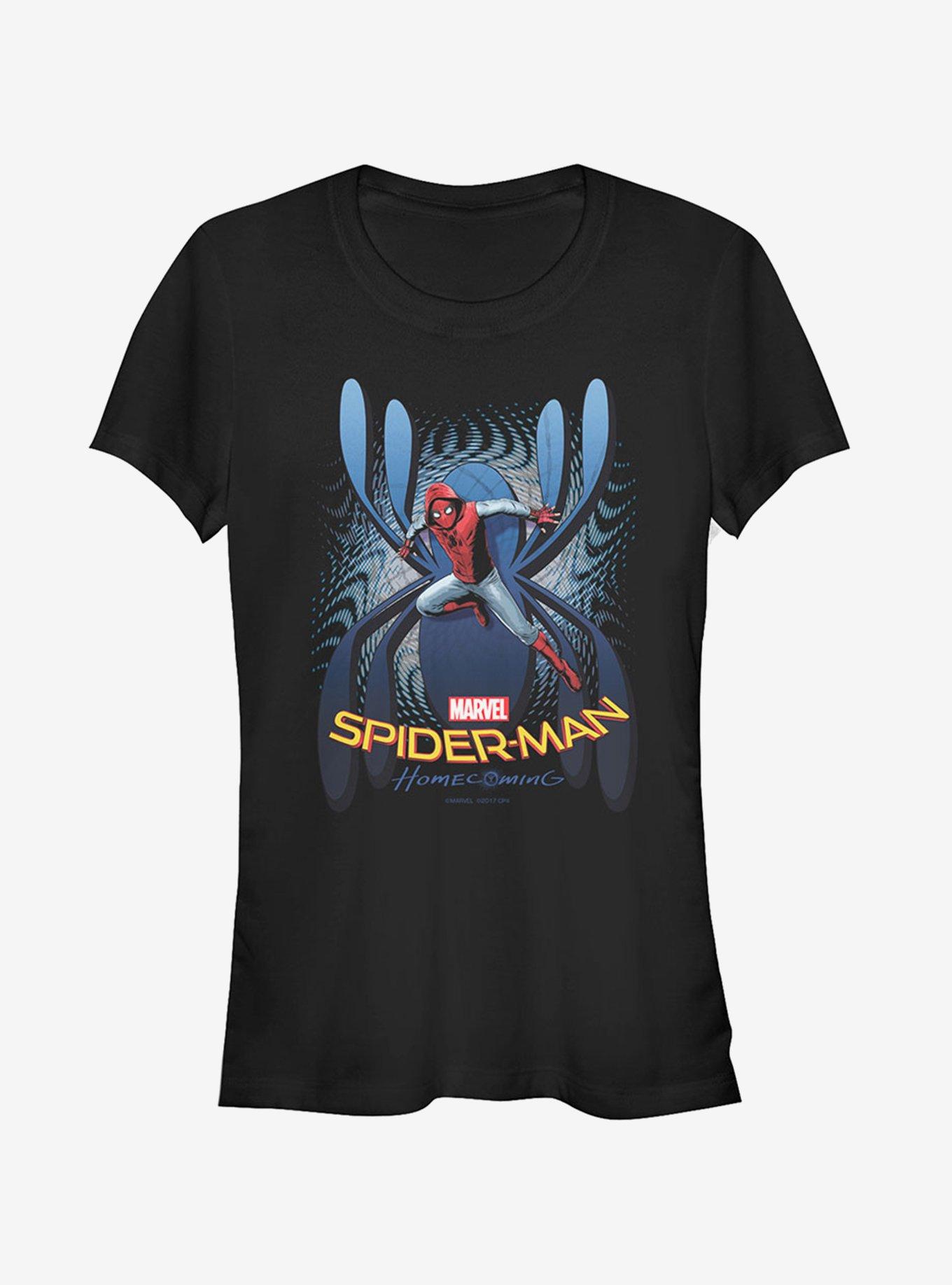 Marvel Spider-Man Homecoming Logo Pattern Girls T-Shirt