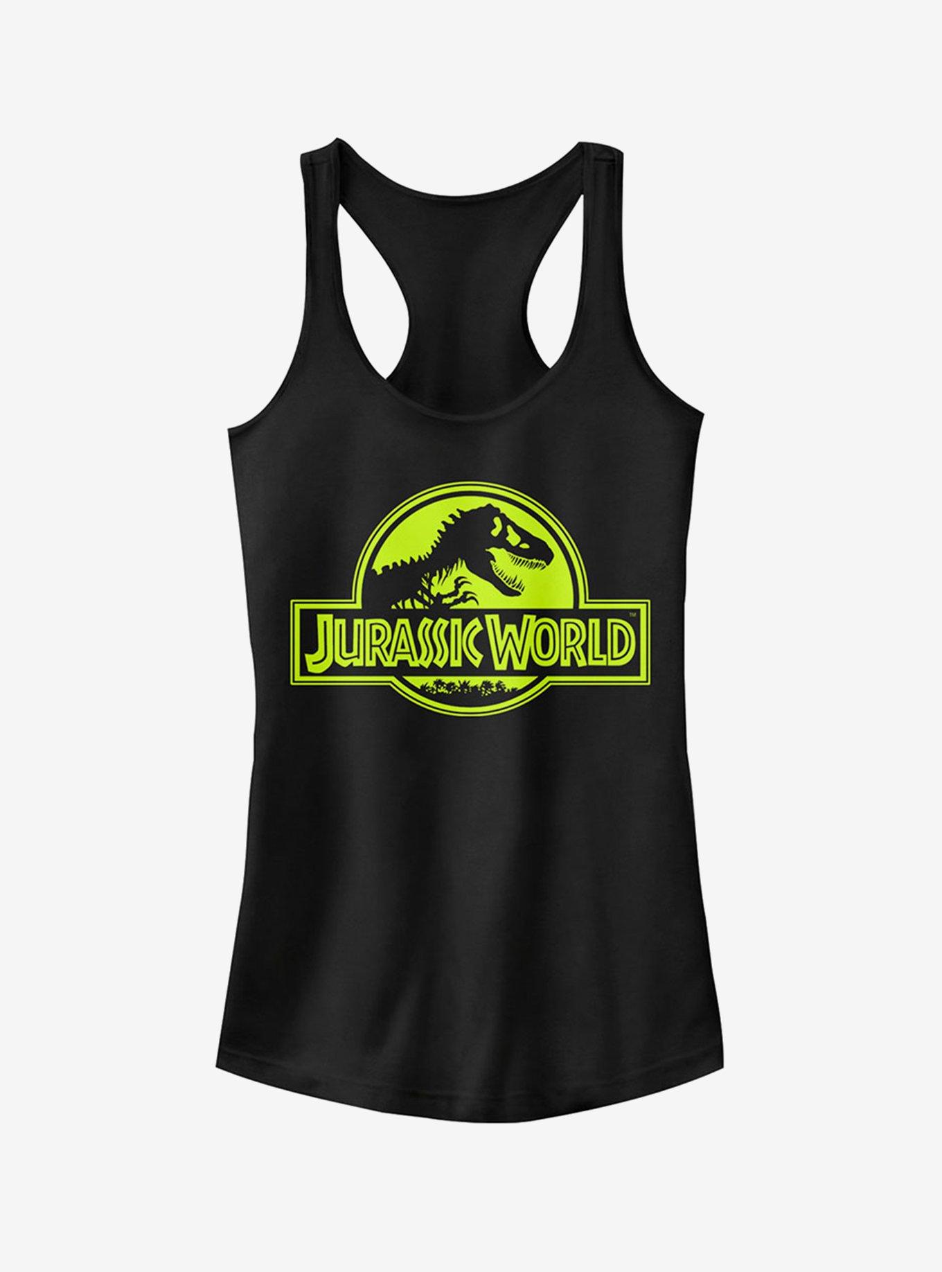 Retro T. Rex Logo Girls Tank, BLACK, hi-res