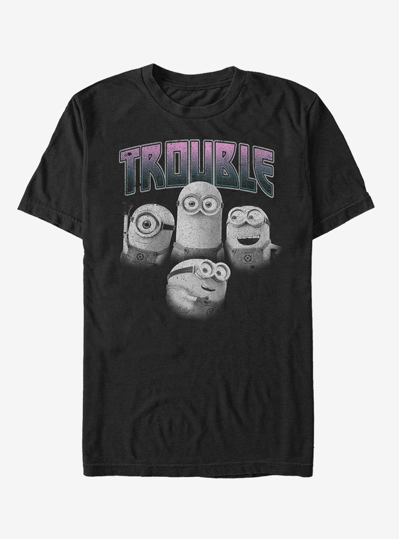 Minion Trouble Friends T-Shirt, BLACK, hi-res