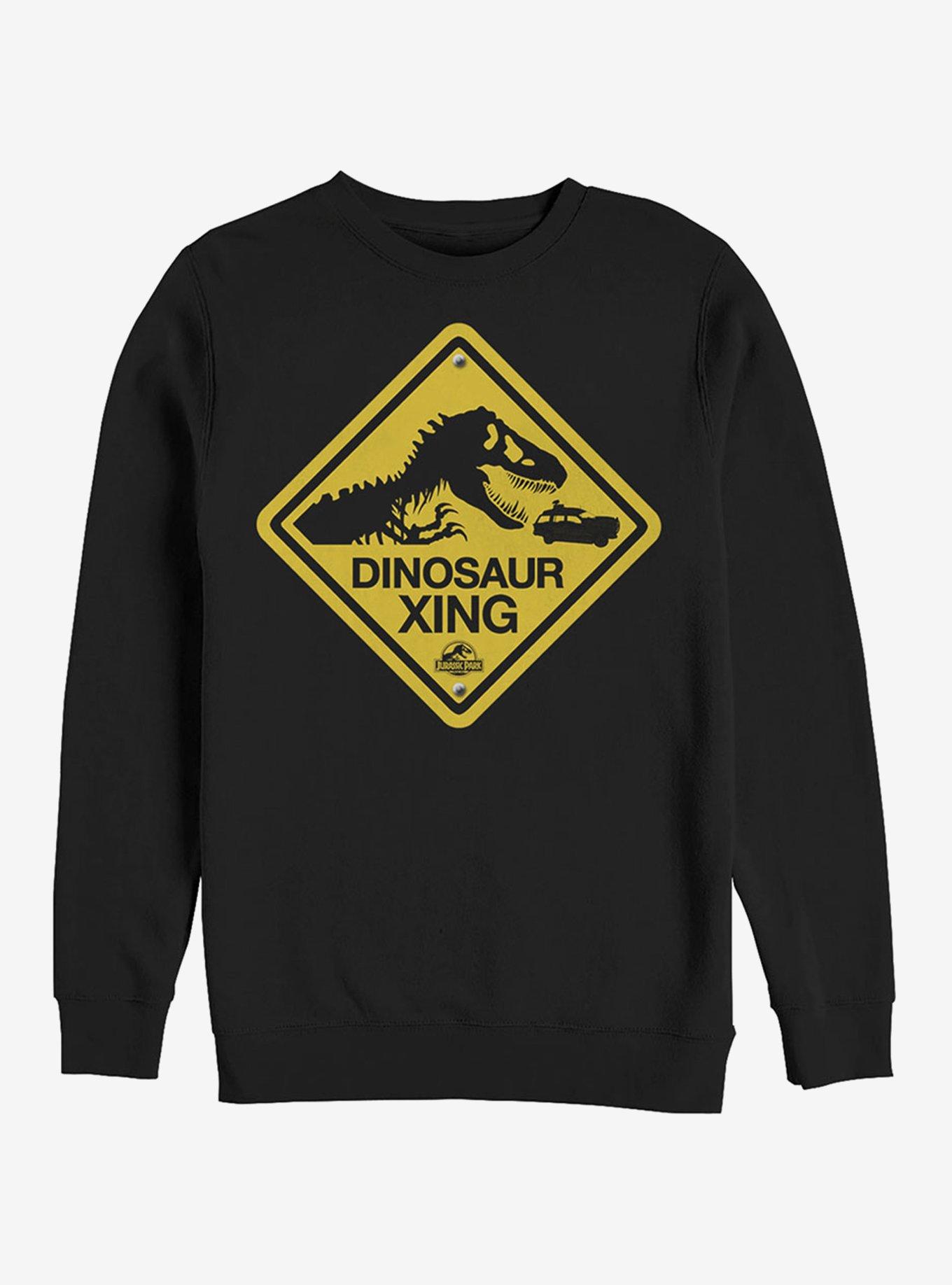 Dinosaur Crossing Sign Sweatshirt, , hi-res