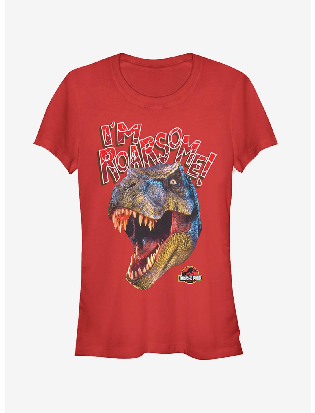 I'm Roarsome T.Rex Girls T-Shirt, RED, hi-res