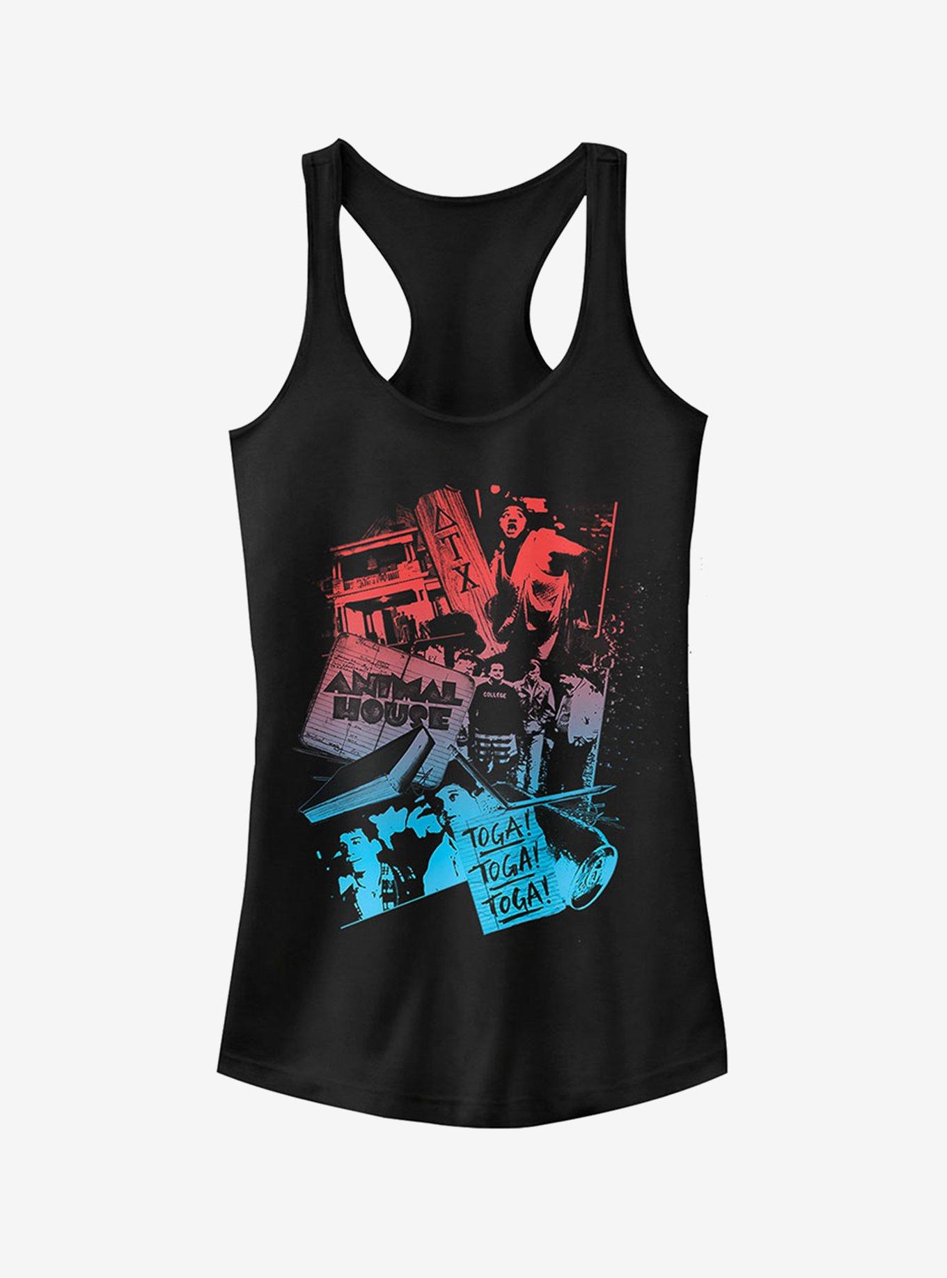 College Montage Girls Tank, BLACK, hi-res