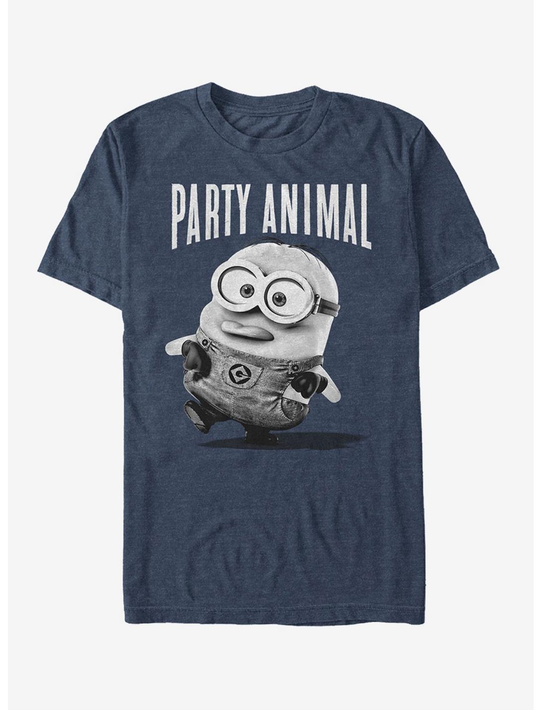 Minion Party Animal T-Shirt, NAVY HTR, hi-res