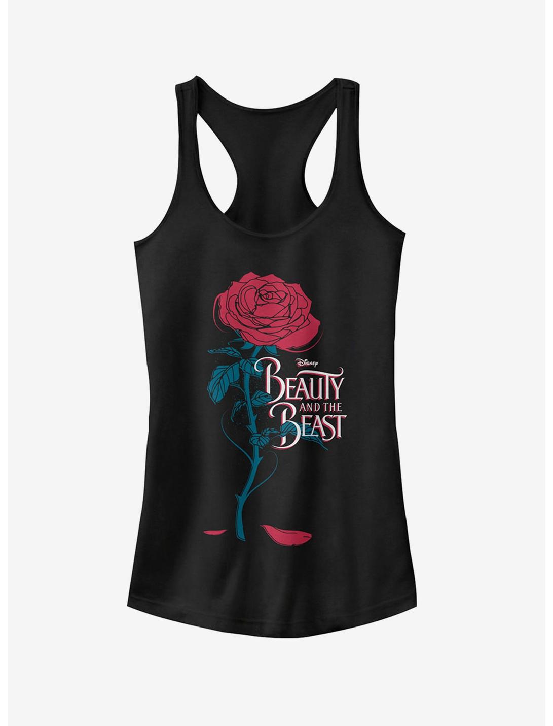 Disney Rose Petal Logo Girls Tank, BLACK, hi-res