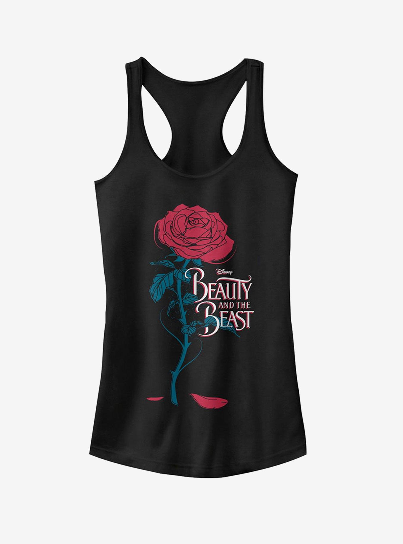 Disney Rose Petal Logo Girls Tank, BLACK, hi-res