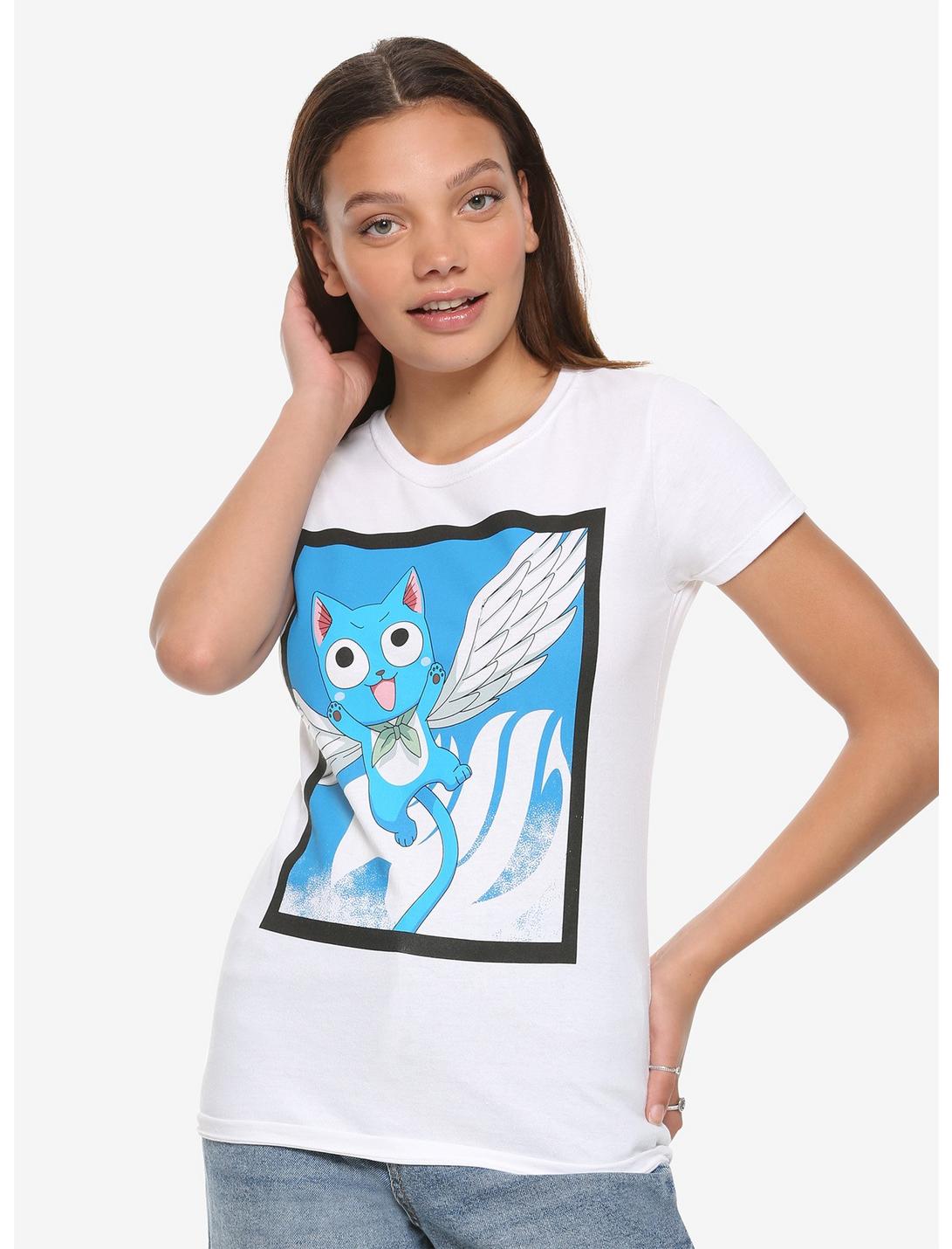 Fairy Tail Happy Flying Girls T-Shirt, MULTI, hi-res