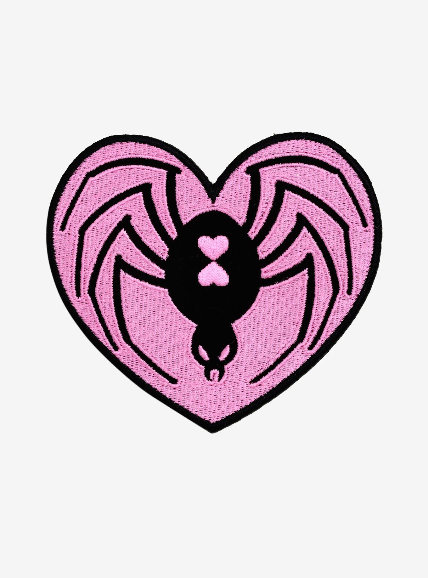 Loungefly Black Widow Heart Velvet Patch, , hi-res