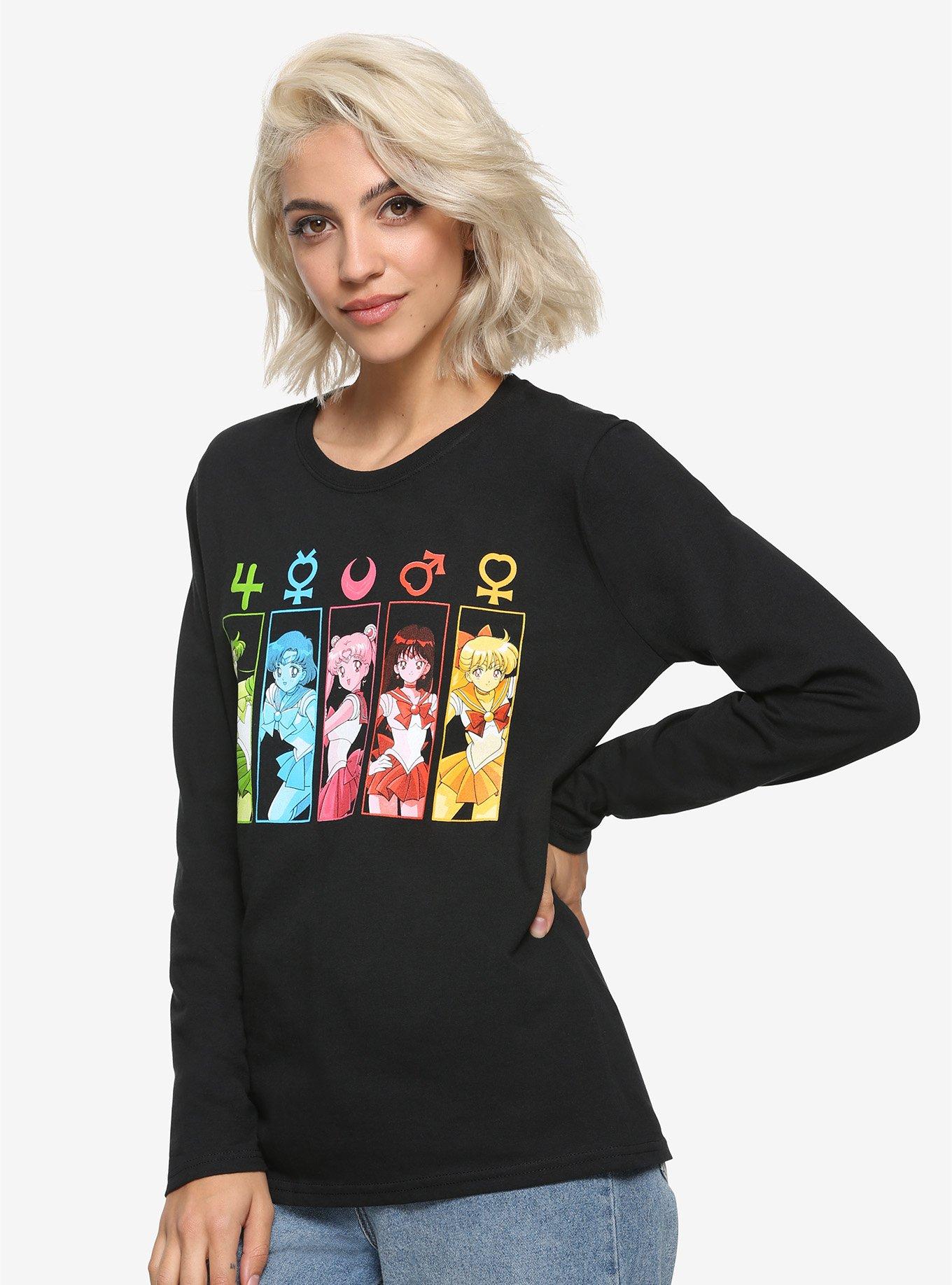 Sailor Moon Sailor Guardians Panel Girls Long-Sleeve T-Shirt, MULTI, hi-res