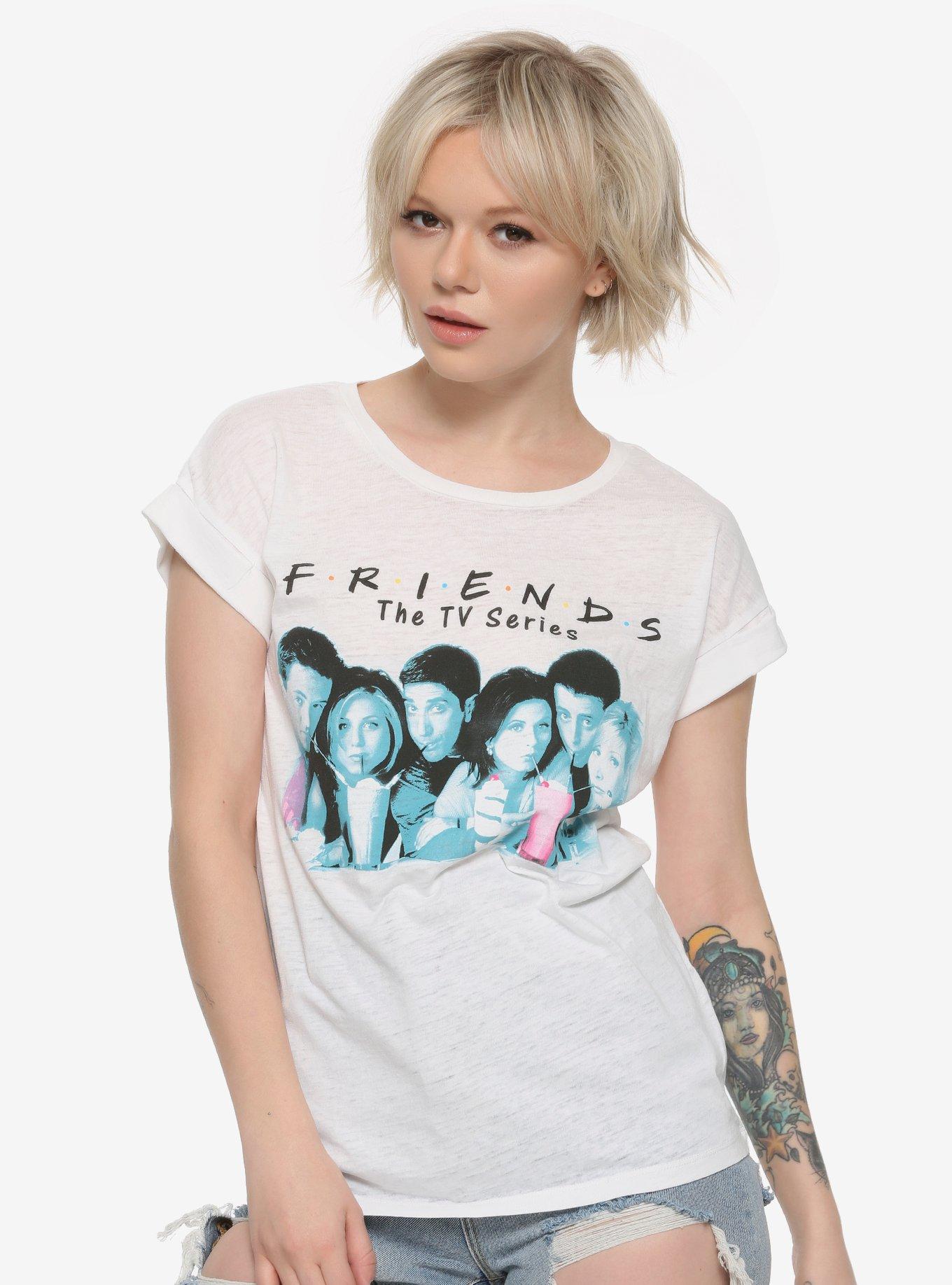 Friends Group Milkshake Rolled Sleeve Girls T-Shirt, MULTI, hi-res