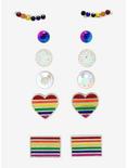 Rainbow Gem Hearts Earring Set, , hi-res