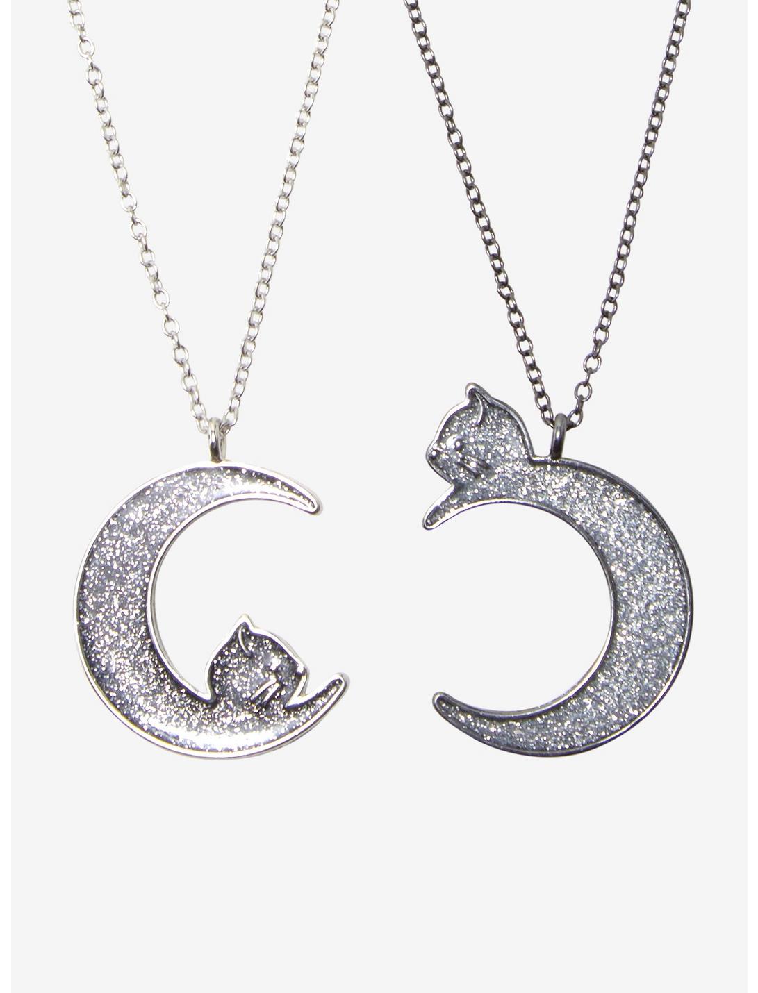 Cat Moon Best Friends Necklace Set, , hi-res