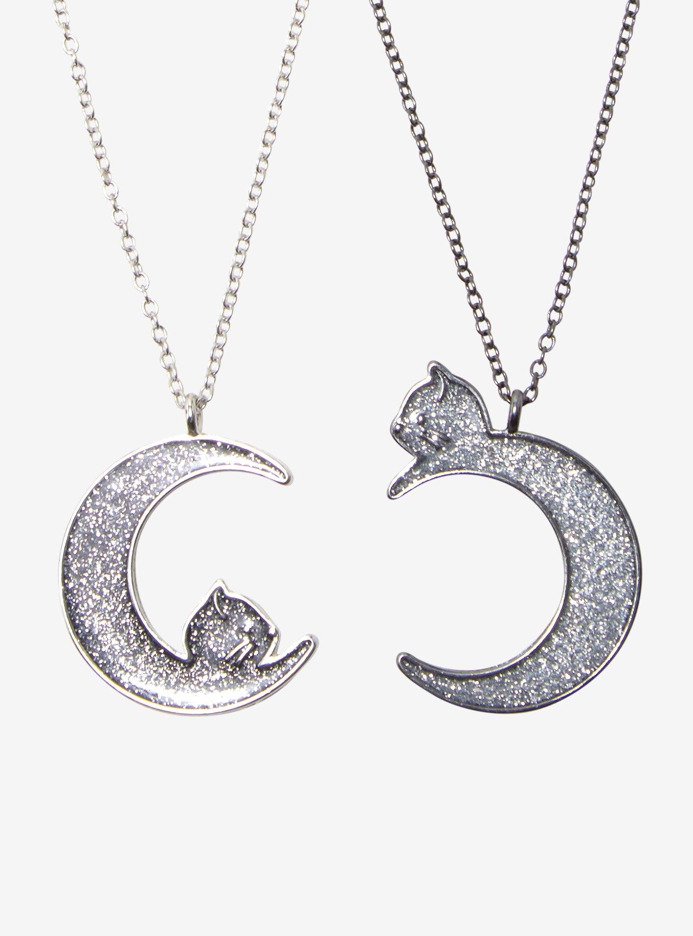 Cat Moon Best Friends Necklace Set, , hi-res