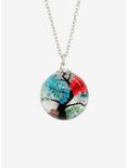 Tree With Blue & Pink Dried Flower Necklace, , hi-res