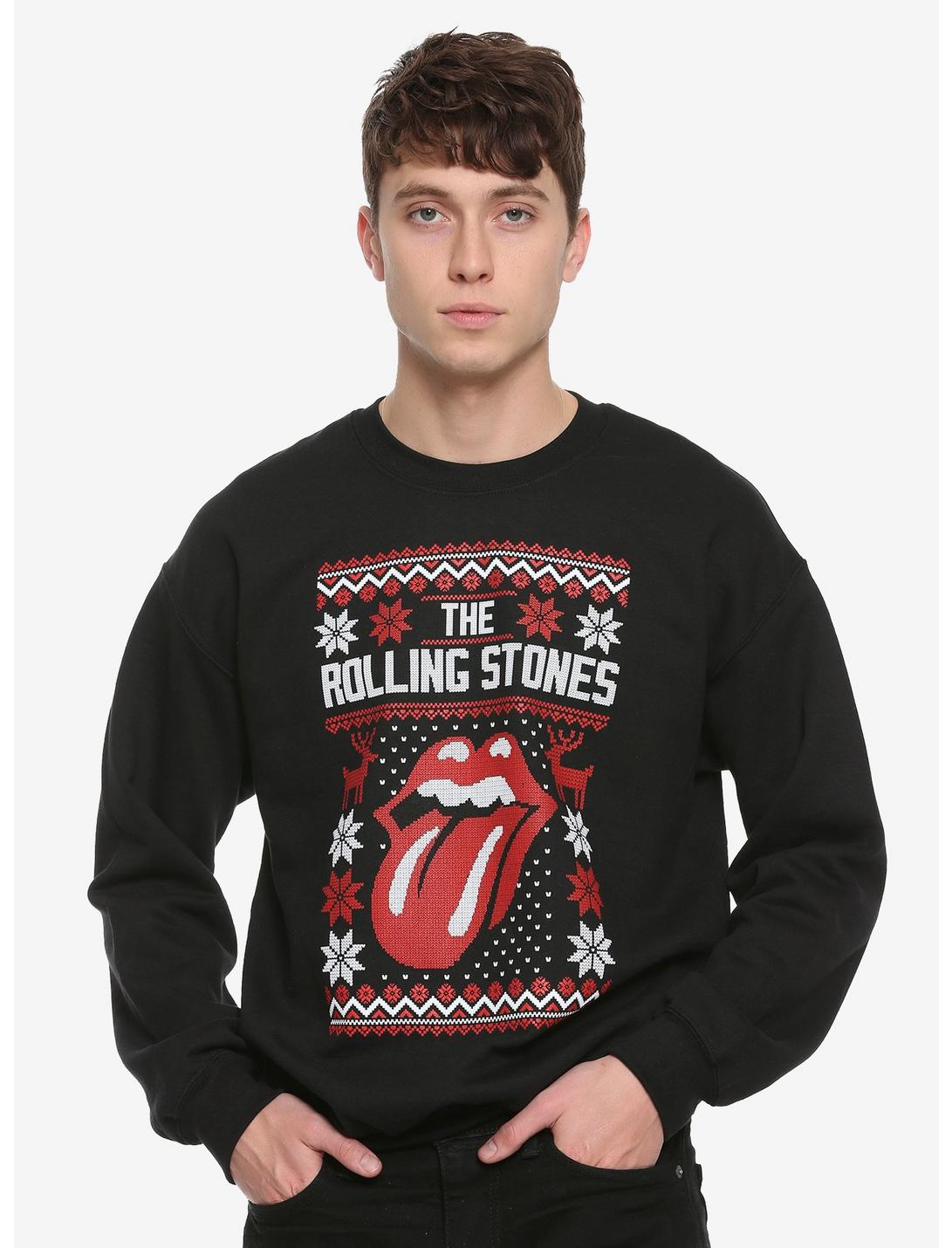 The Rolling Stones Holiday Sweatshirt, RED, hi-res