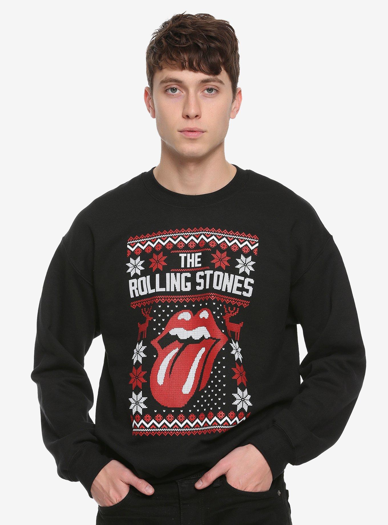 The Rolling Stones Holiday Sweatshirt, RED, hi-res