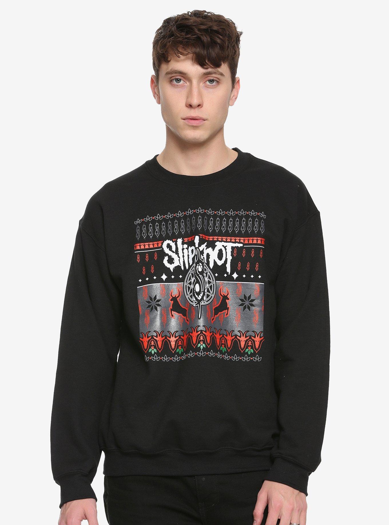 Slipknot Holiday Sweatshirt, RED, hi-res