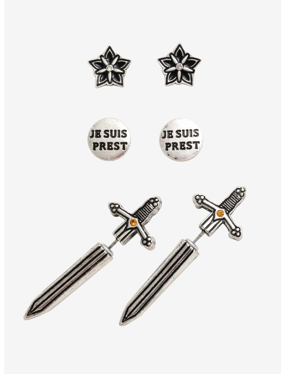 Outlander Je Suis Prest Sword Earring Set, , hi-res