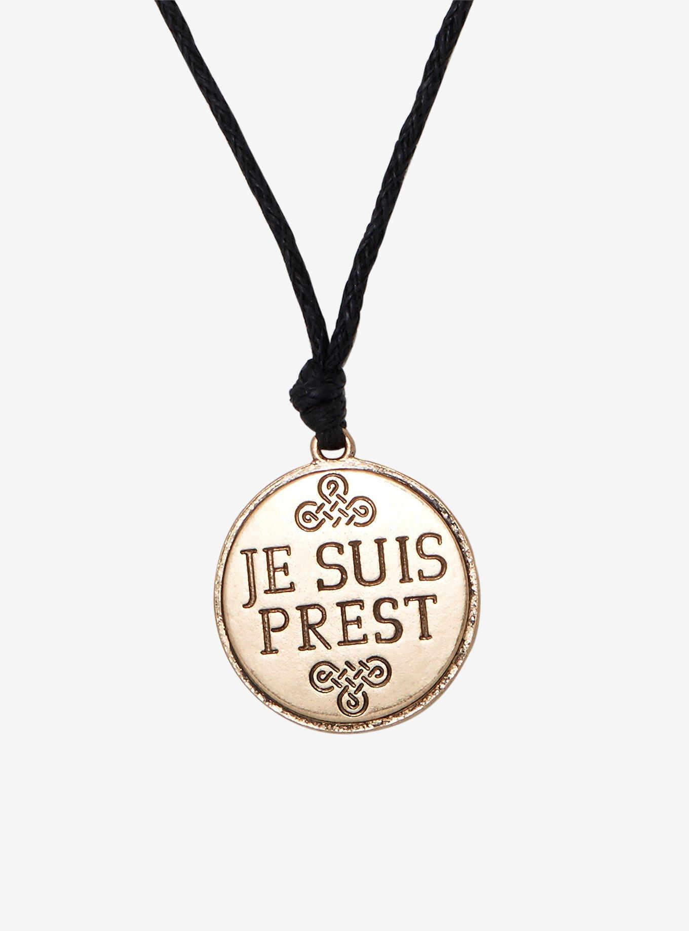 Outlander Je Suis Prest Medallion Cord Necklace, , hi-res