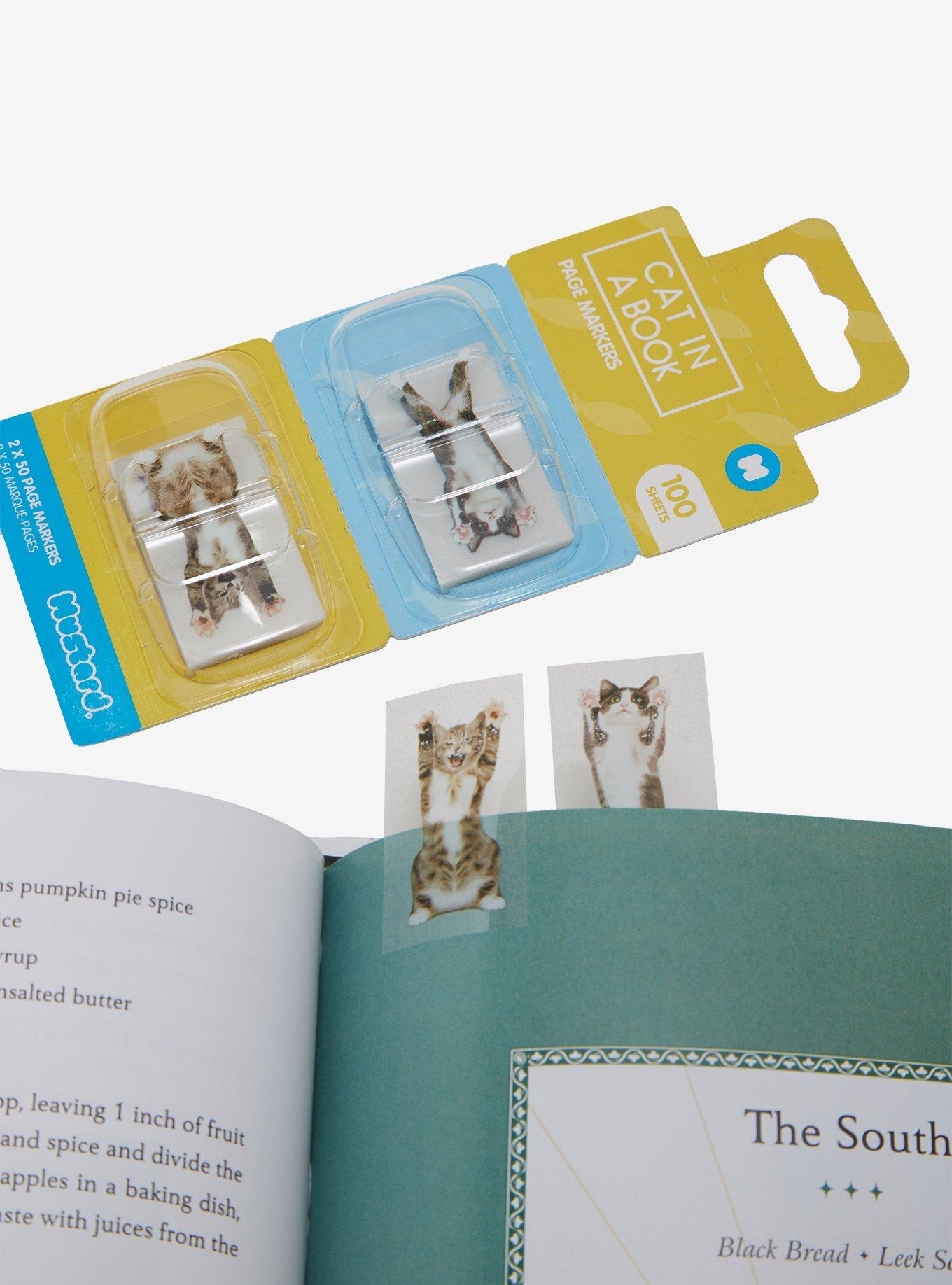 Cat In A Book Page Markers, , hi-res