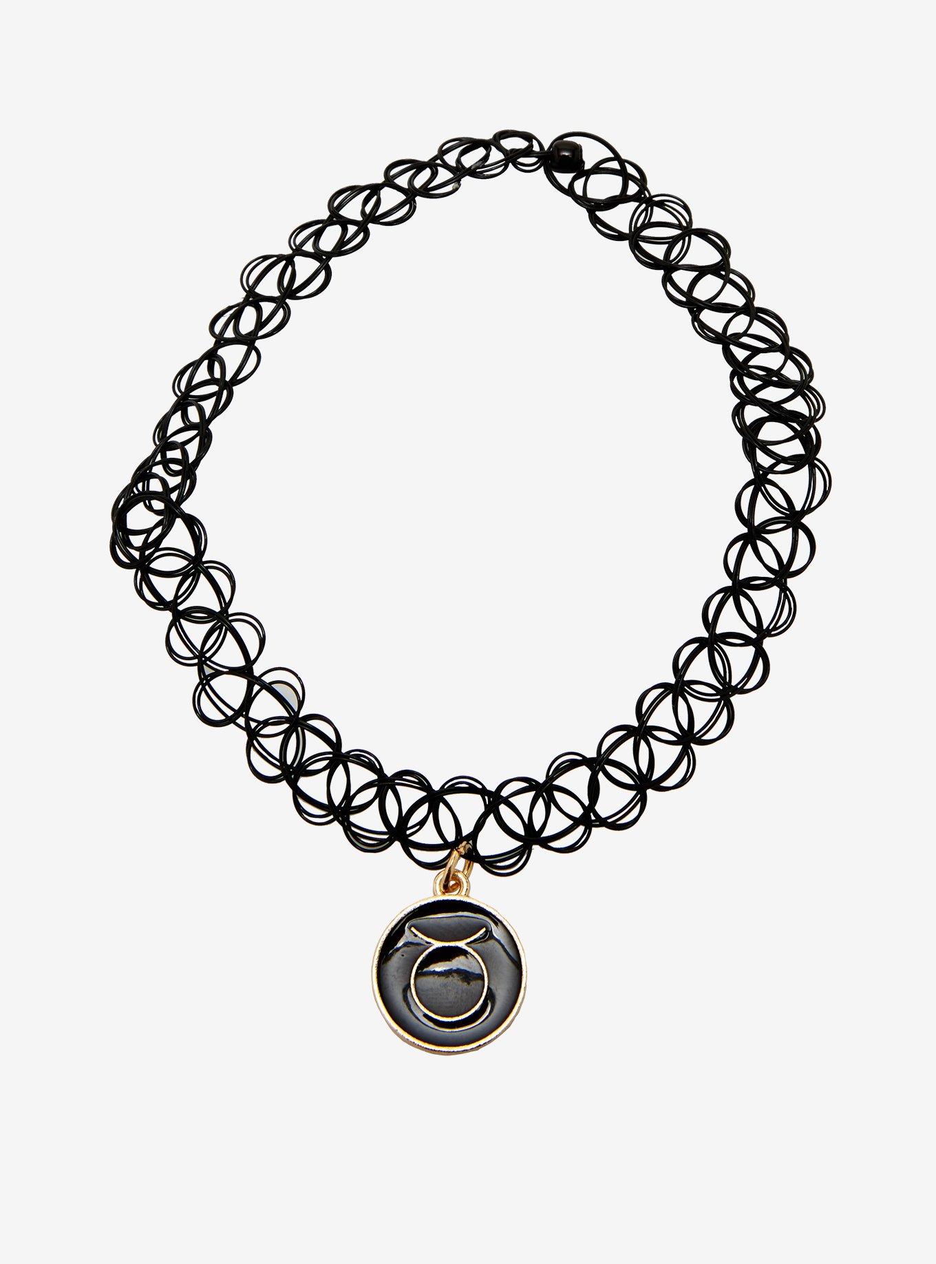 Zodiac Taurus Tattoo Choker, , hi-res