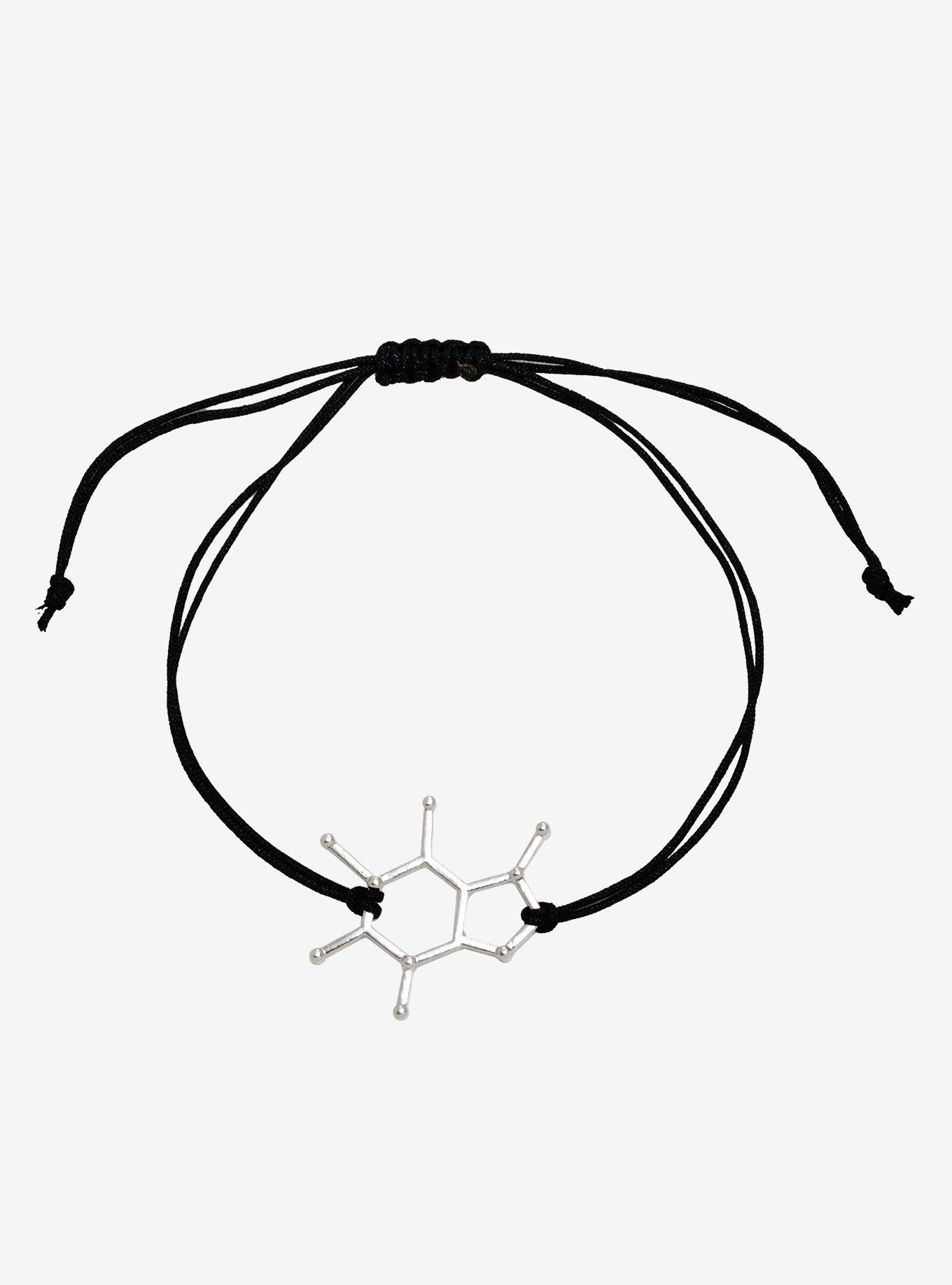 Caffeine Molecule Cord Bracelet, , hi-res