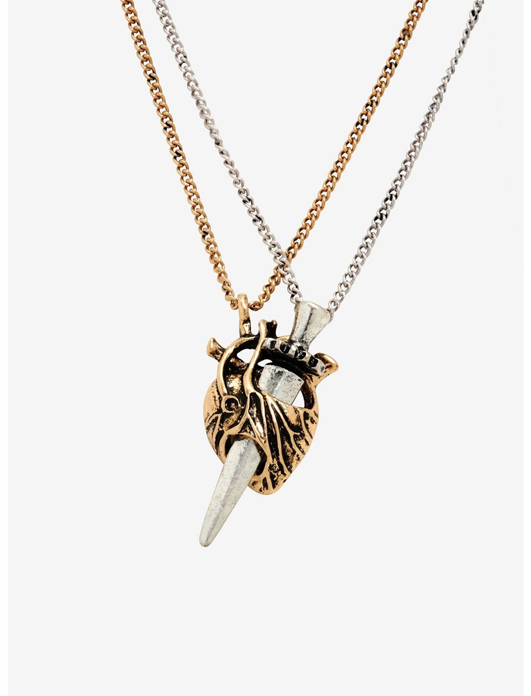 Knife To The Heart Best Friend Necklace Set, , hi-res