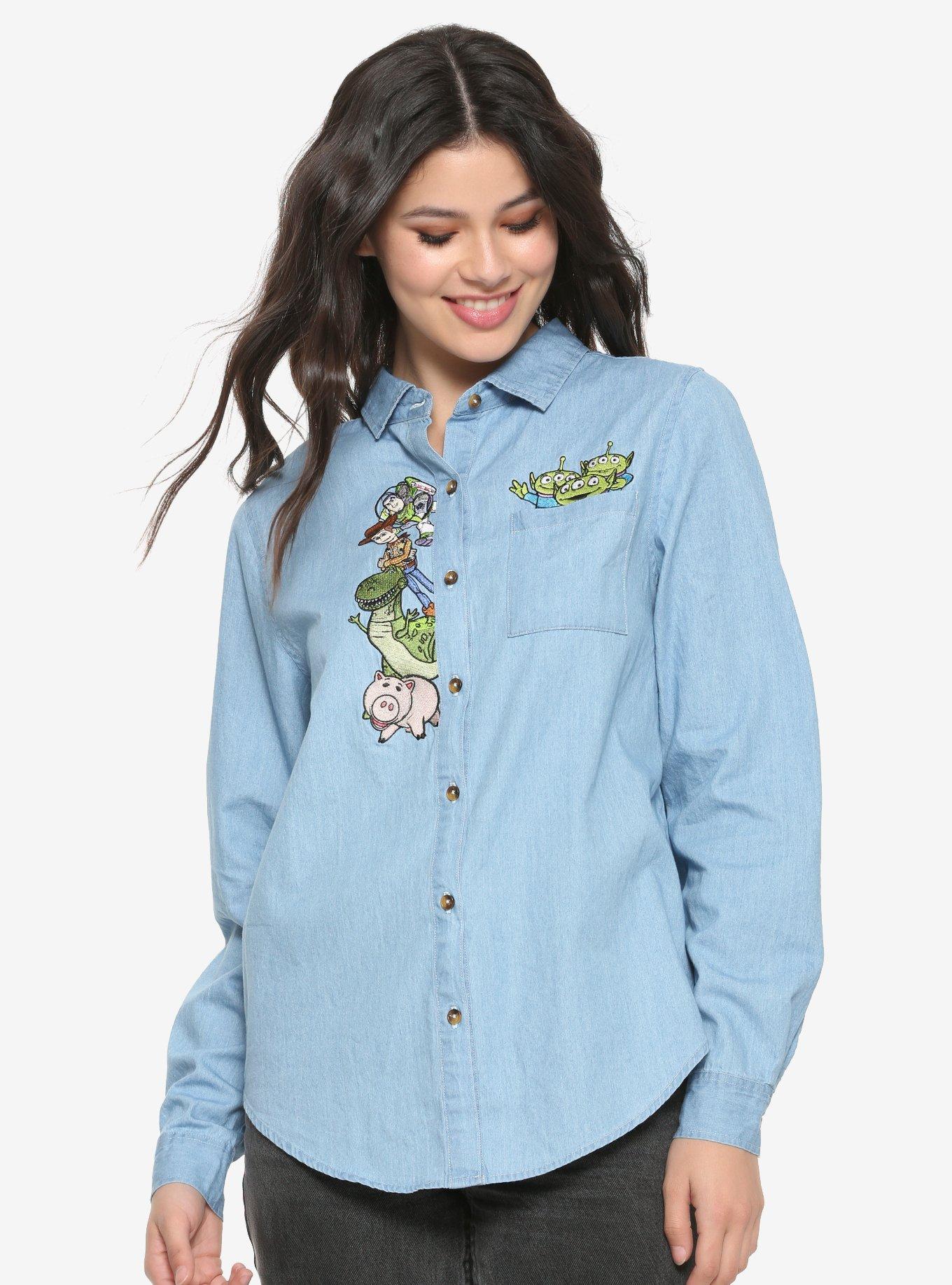 Disney Lilo & Stitch Beach Chair Flannel Womens Woven Button-Up - BoxLunch  Exclusive