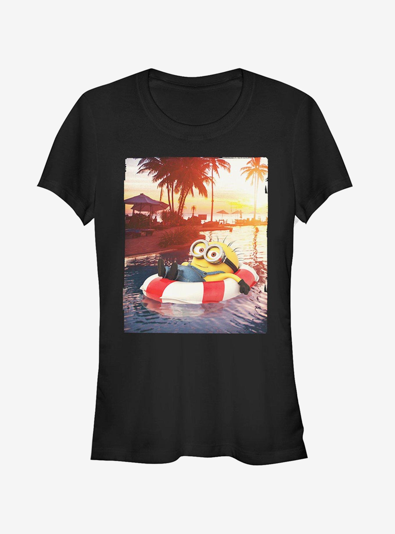 Minion Tropical Vacation Girls T-Shirt